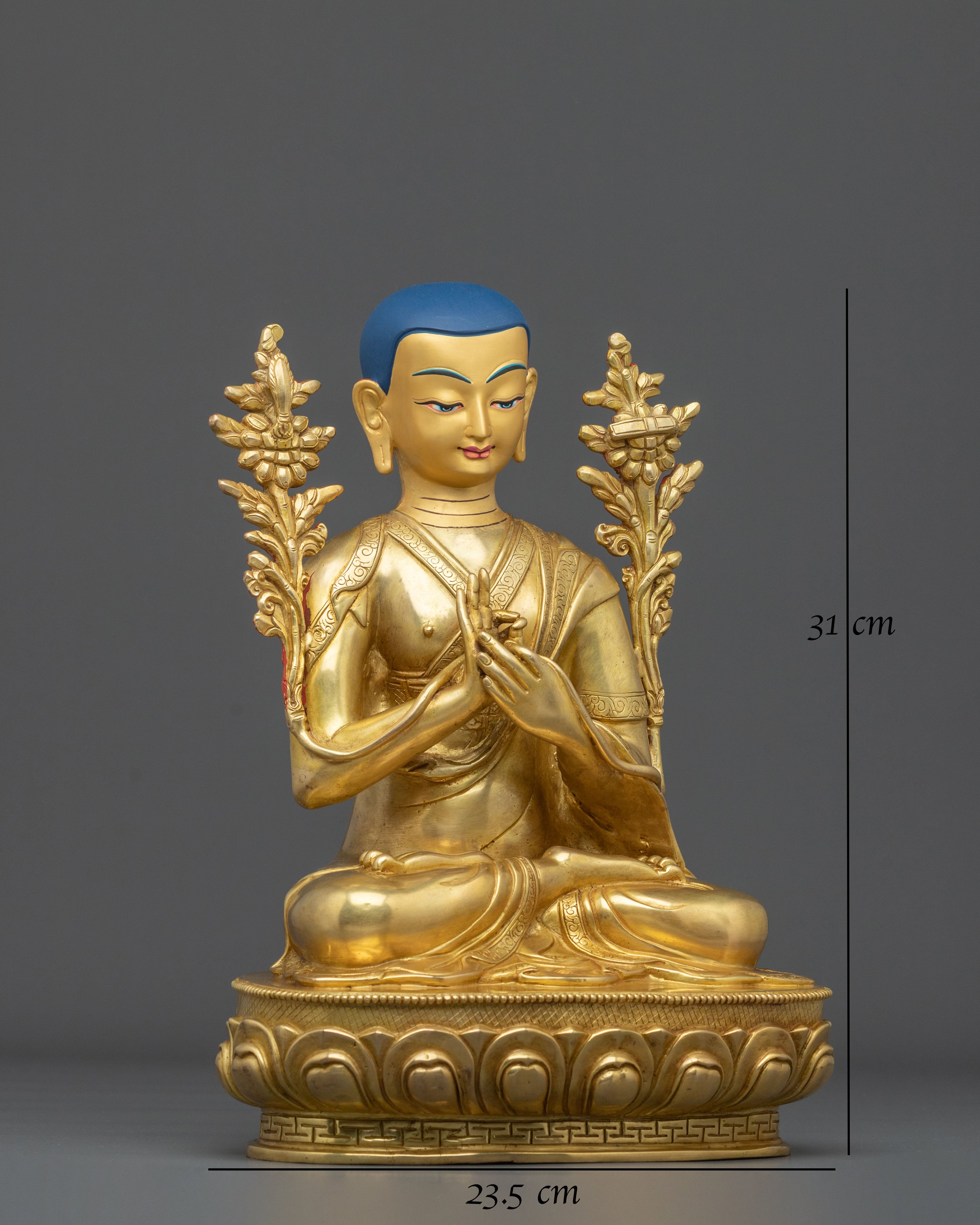 Tsongkhapa with Disciples Statue: Founder of the Gelug Tradition