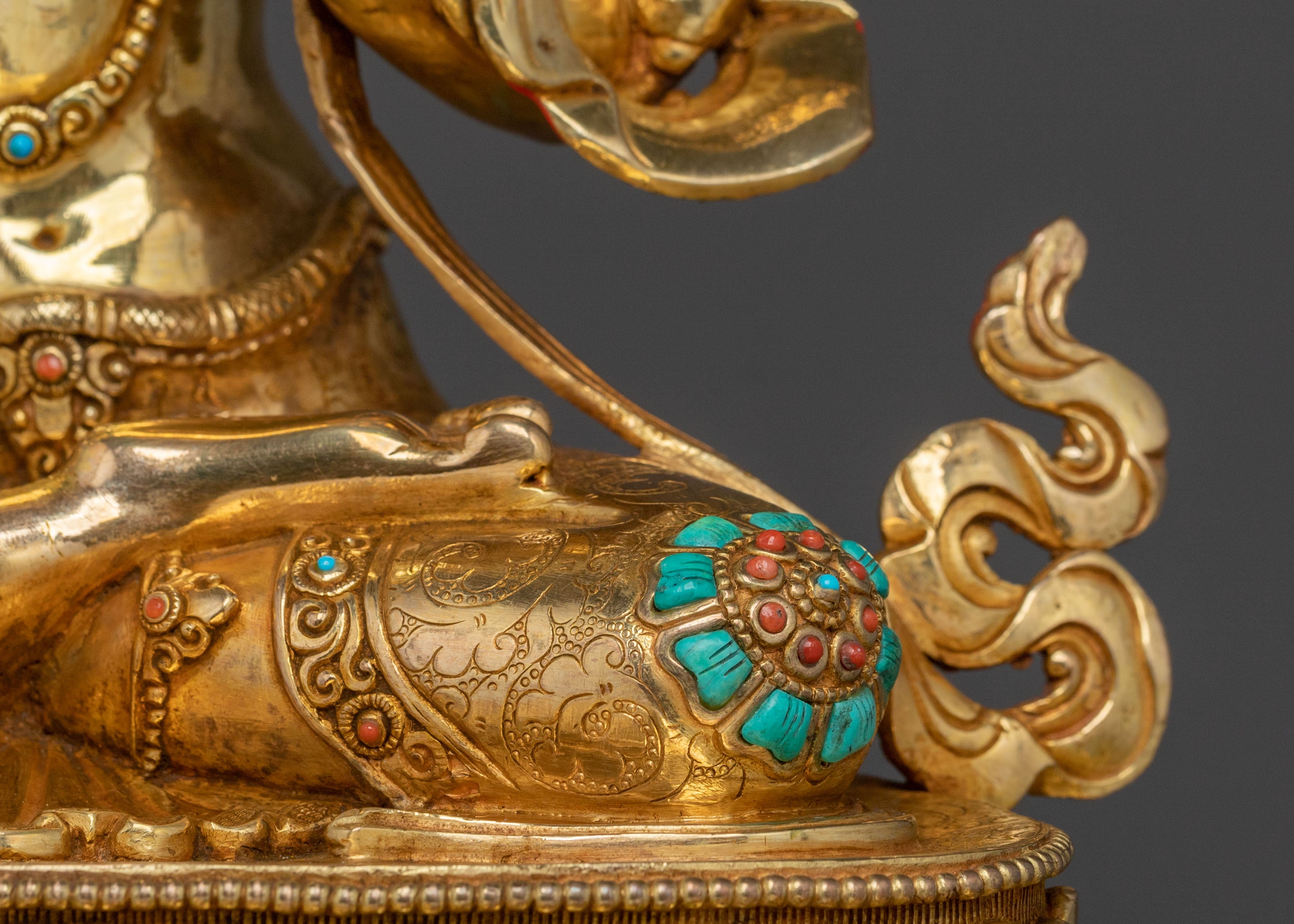 Manjushri Statue On Throne | Bodhisattva of Wisdom