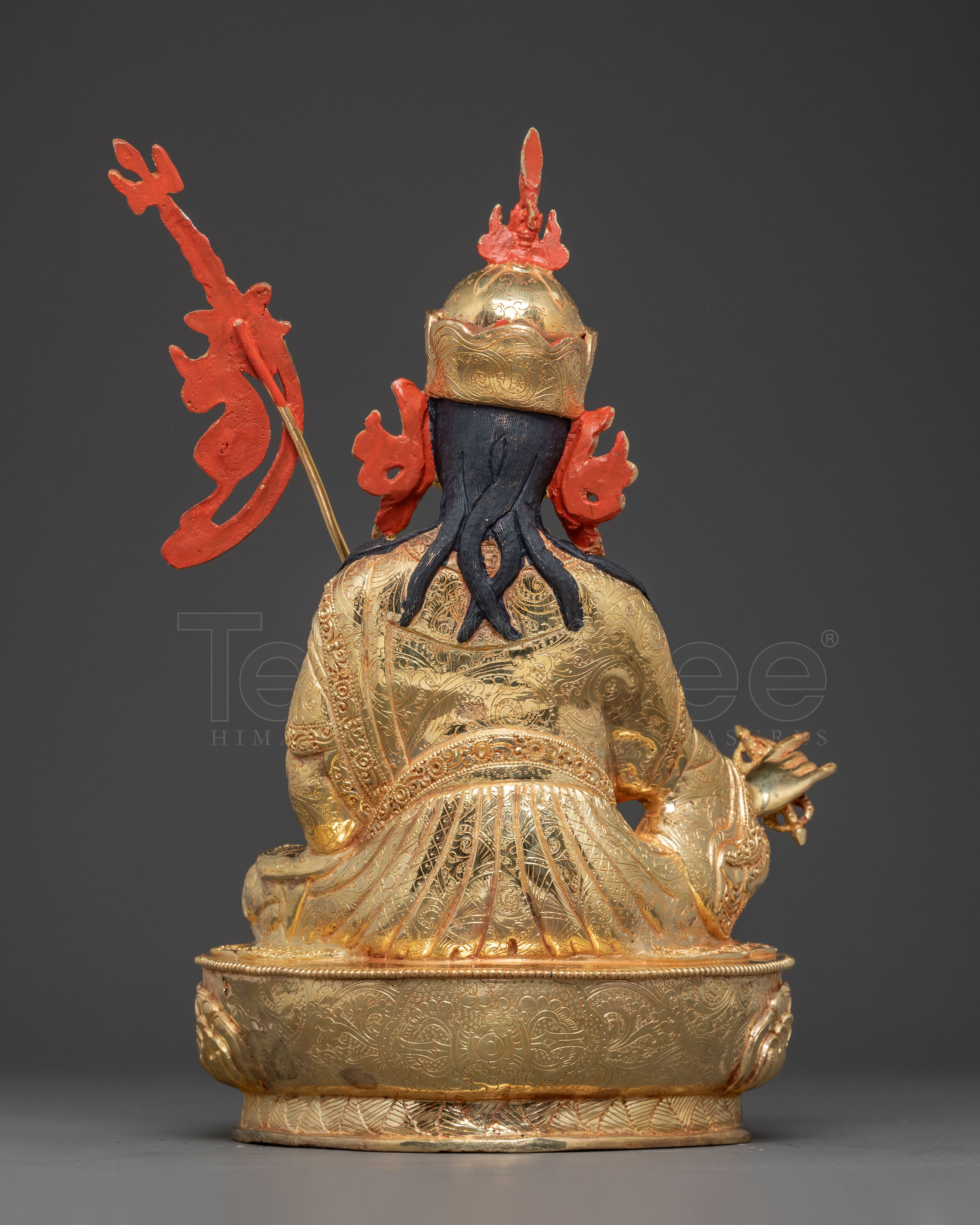 Handmade Guru Rinpoche Golden Statue | Meditation & Blessings