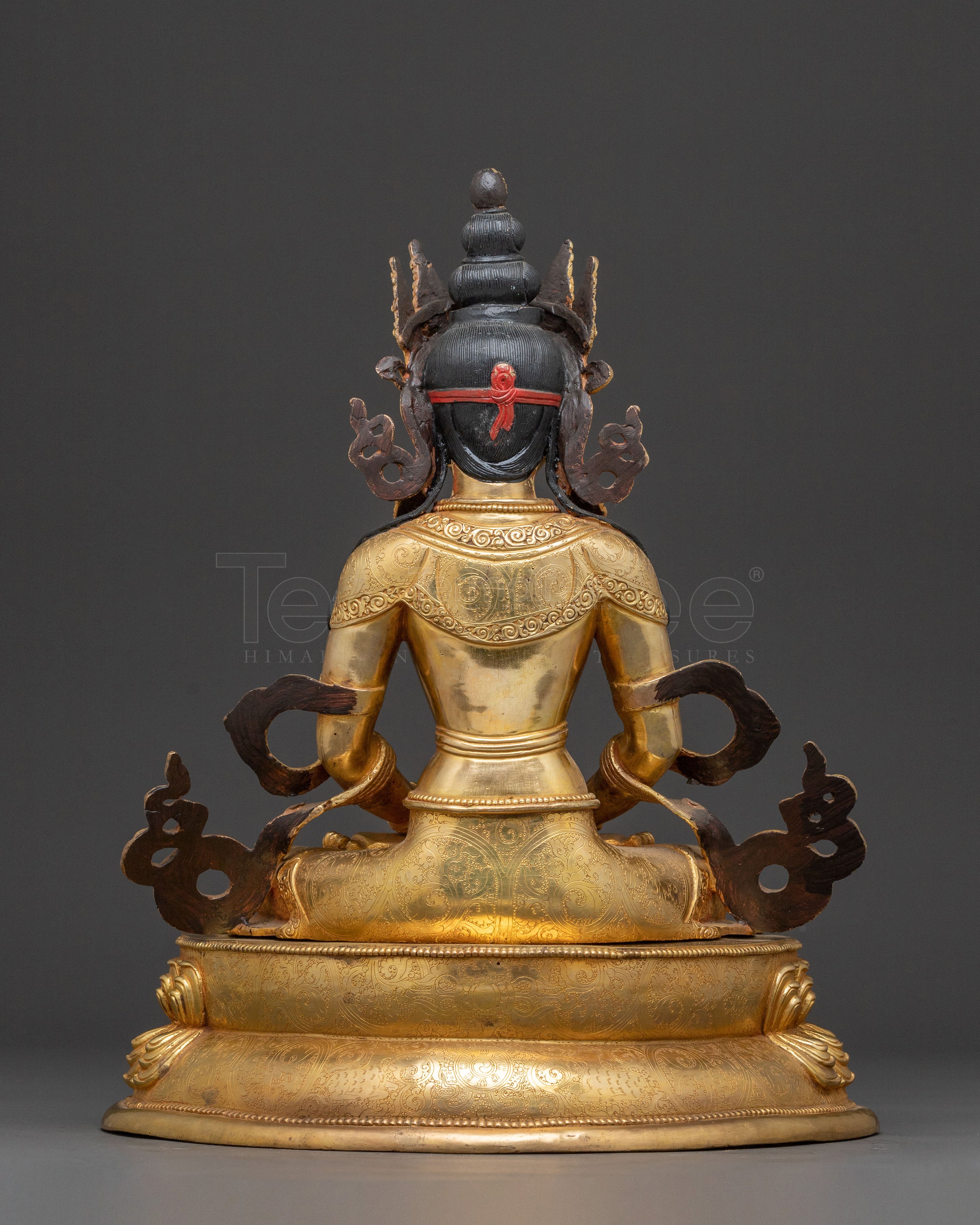 Handcrafted Amitayus Buddha Figurine | Golden Divinity