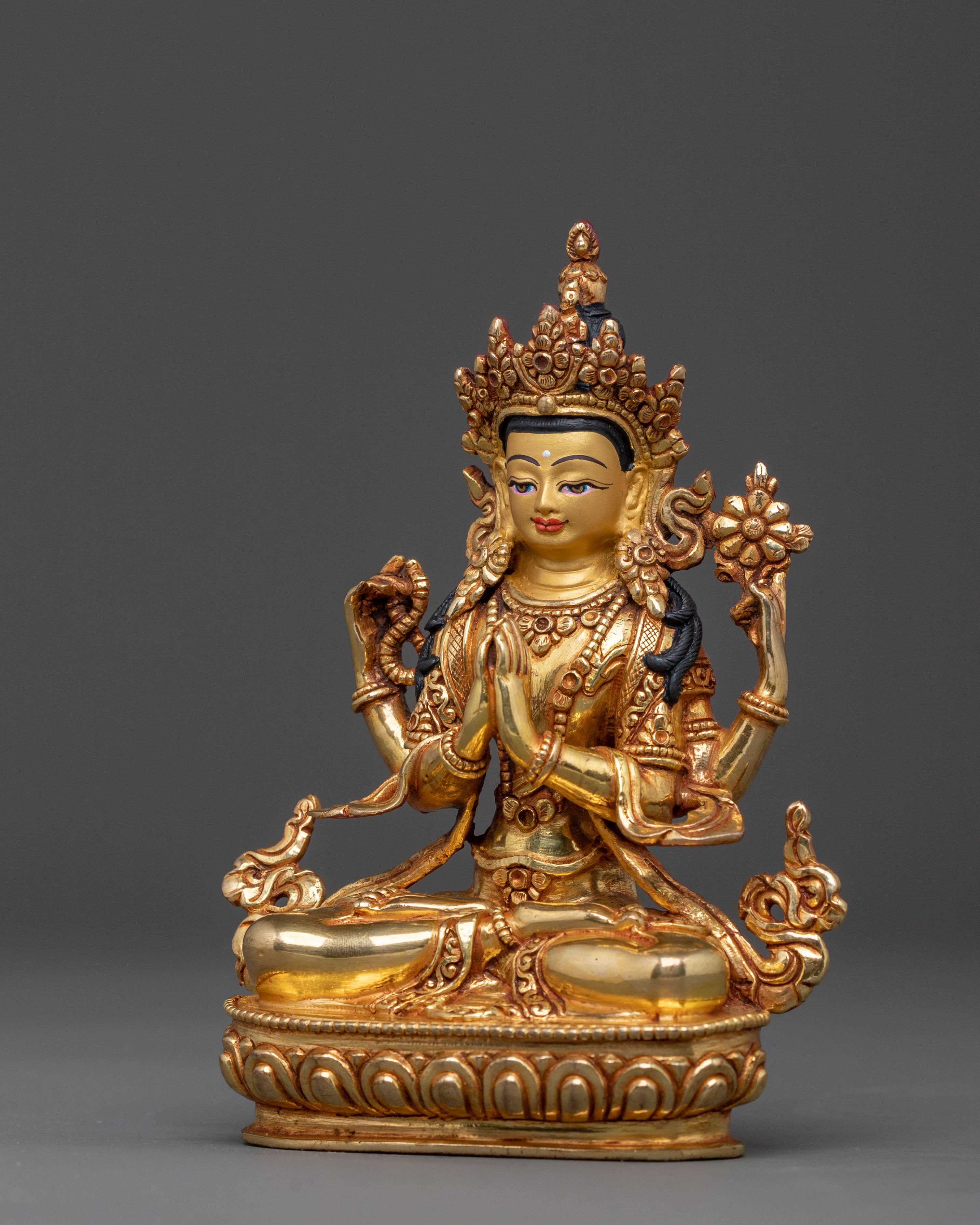 Four Armed Chenrezig Compassion Statue | Home Decor