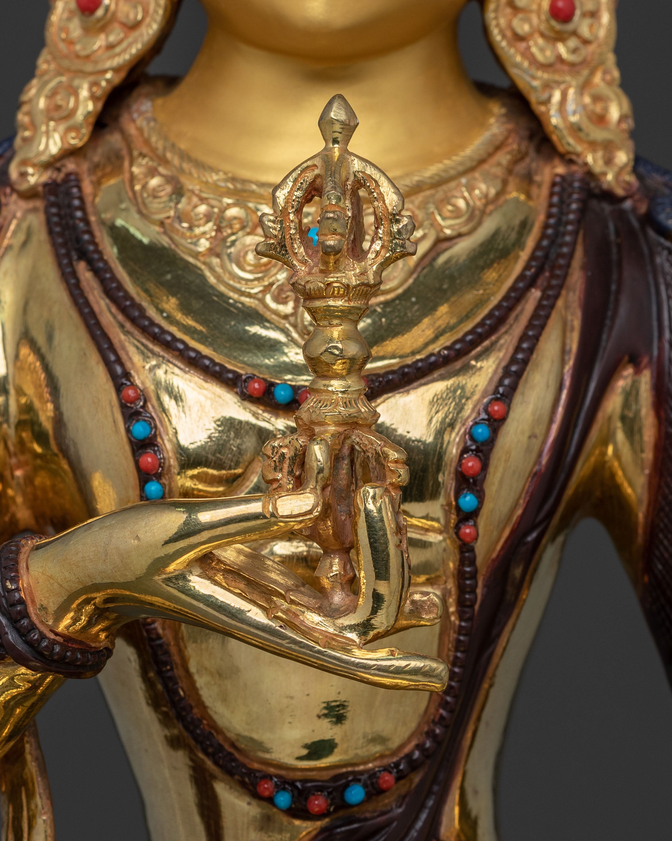 Vajrasattva: Sacred 24K Gold Gilded Figurine