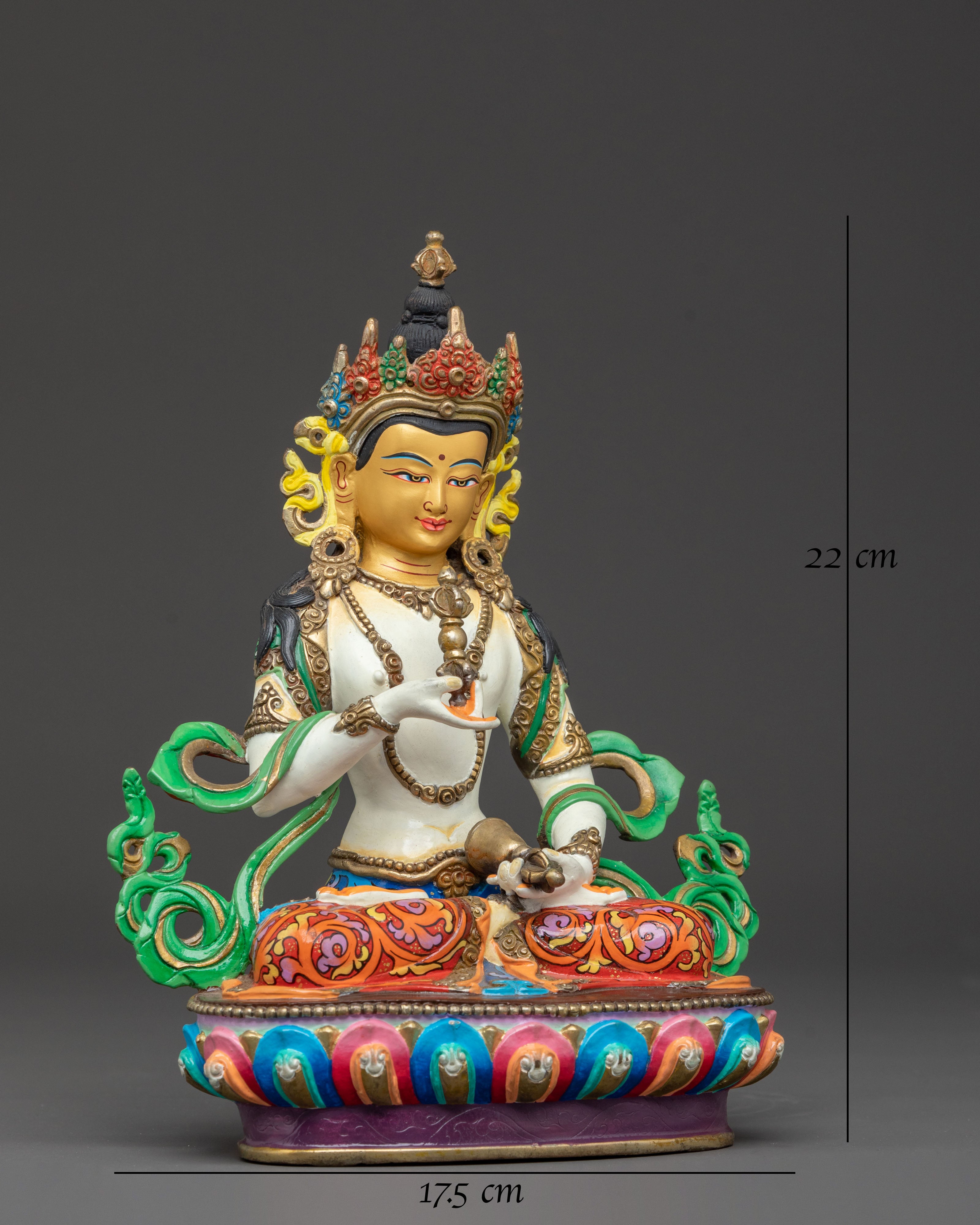 Golden Vajrasattva Purification Statue: Radiant Grace