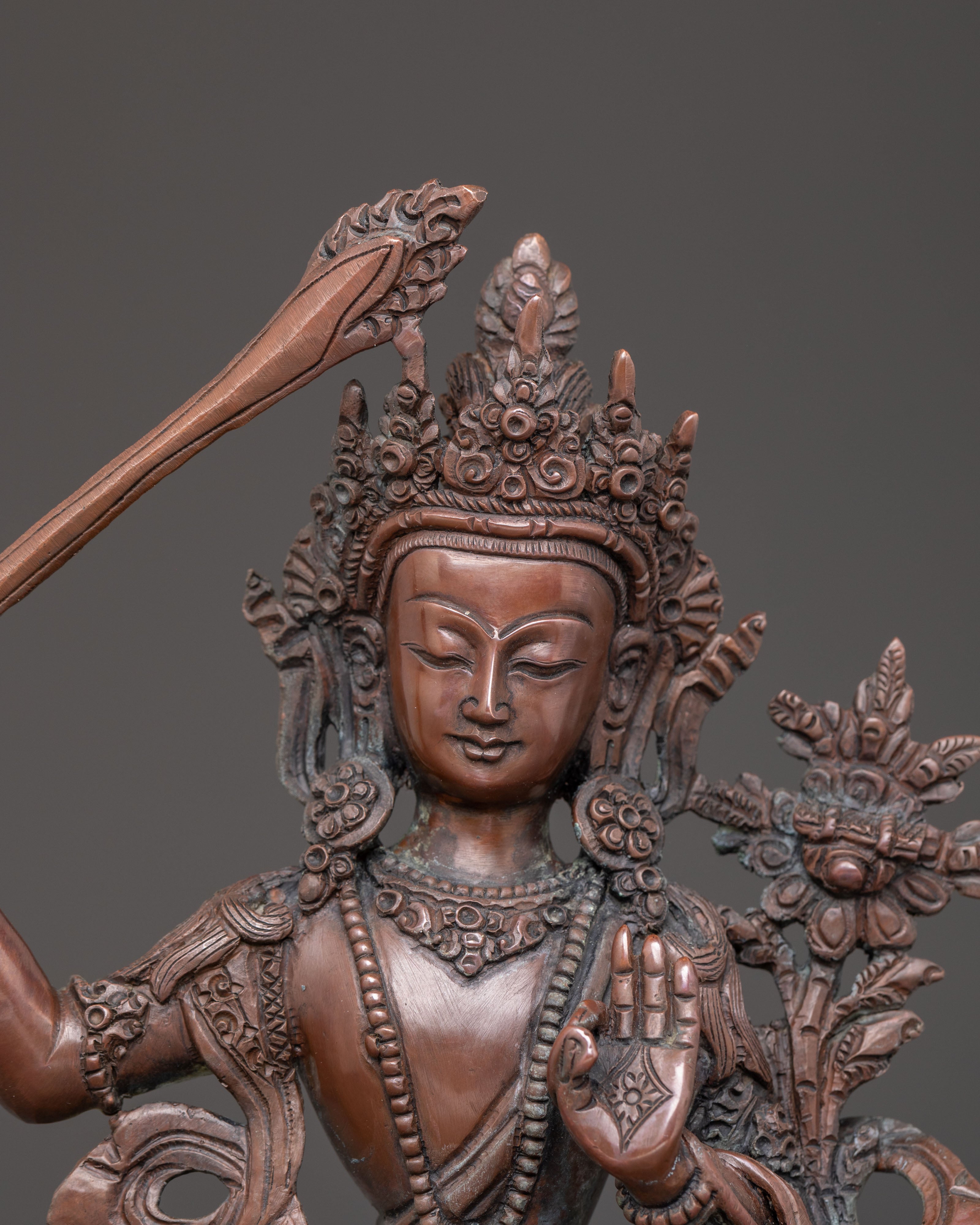 Manjushri Statue of Power and Wisdom | Traditional Buddhist Art
