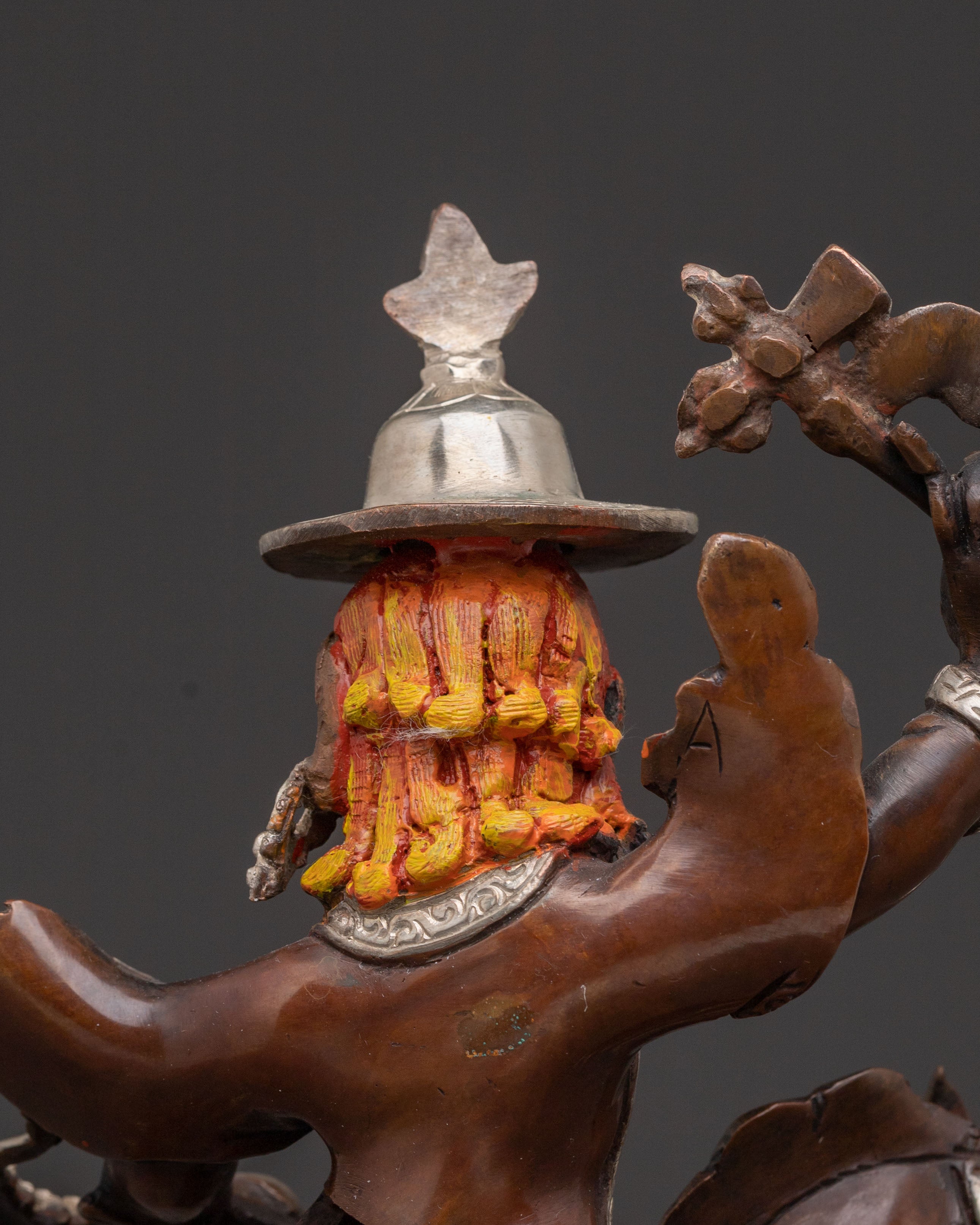 Mahakala Protector Deity | Oxidized Copper Statue
