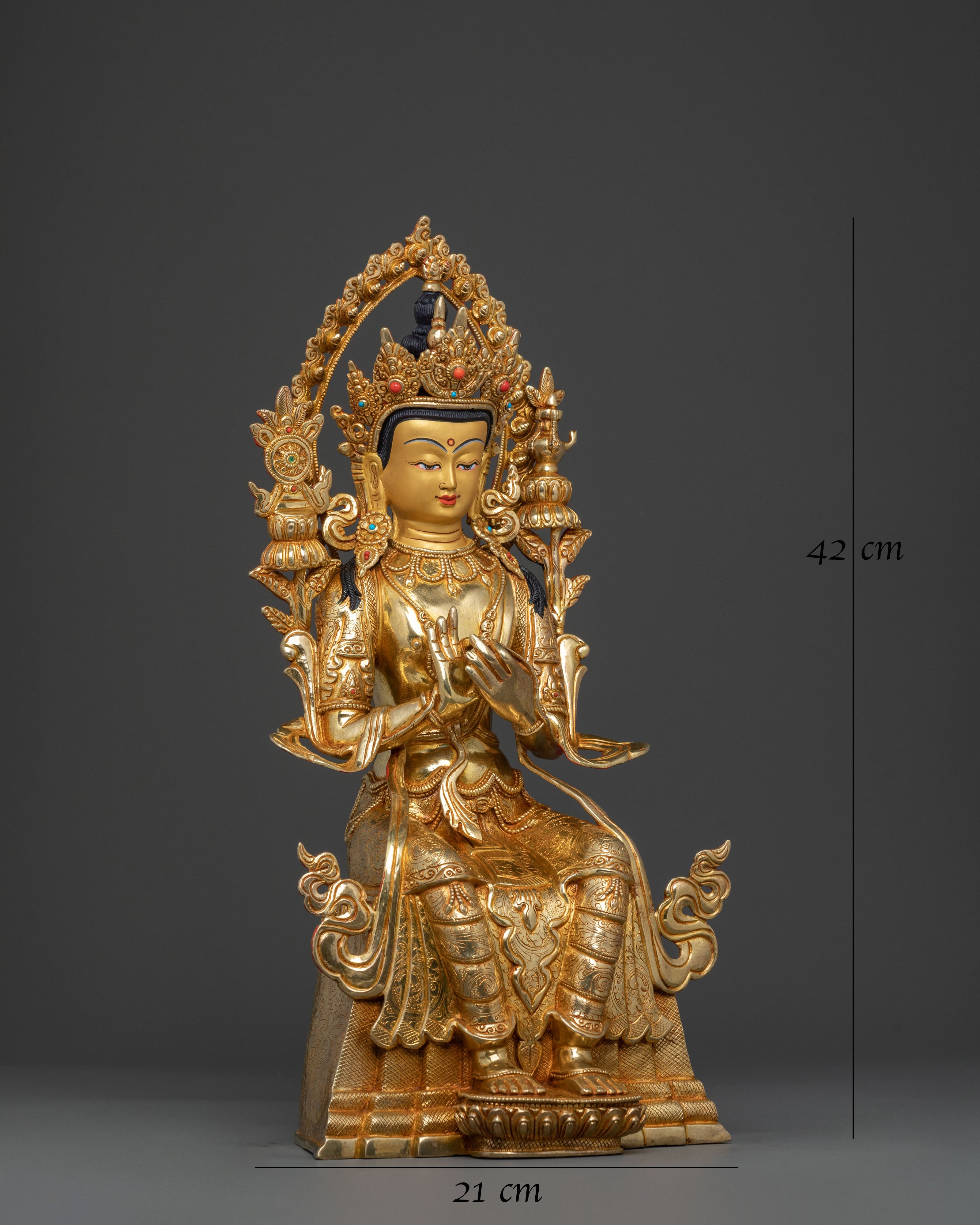 Maitreya Buddha Handmade Sculpture | Sacred Himalayan Buddhist Art