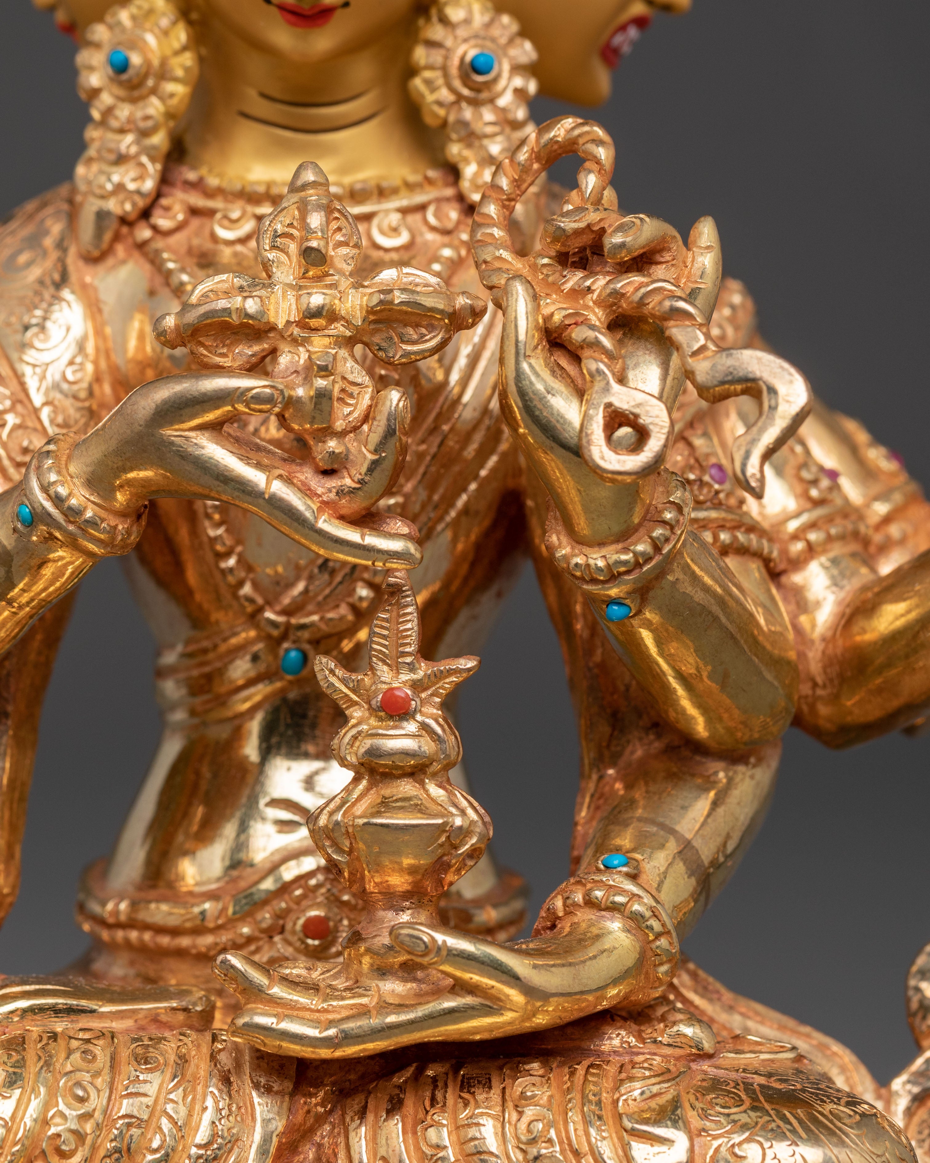 Three Face Nagyalma Statue | Tibetan Longevity Goddess