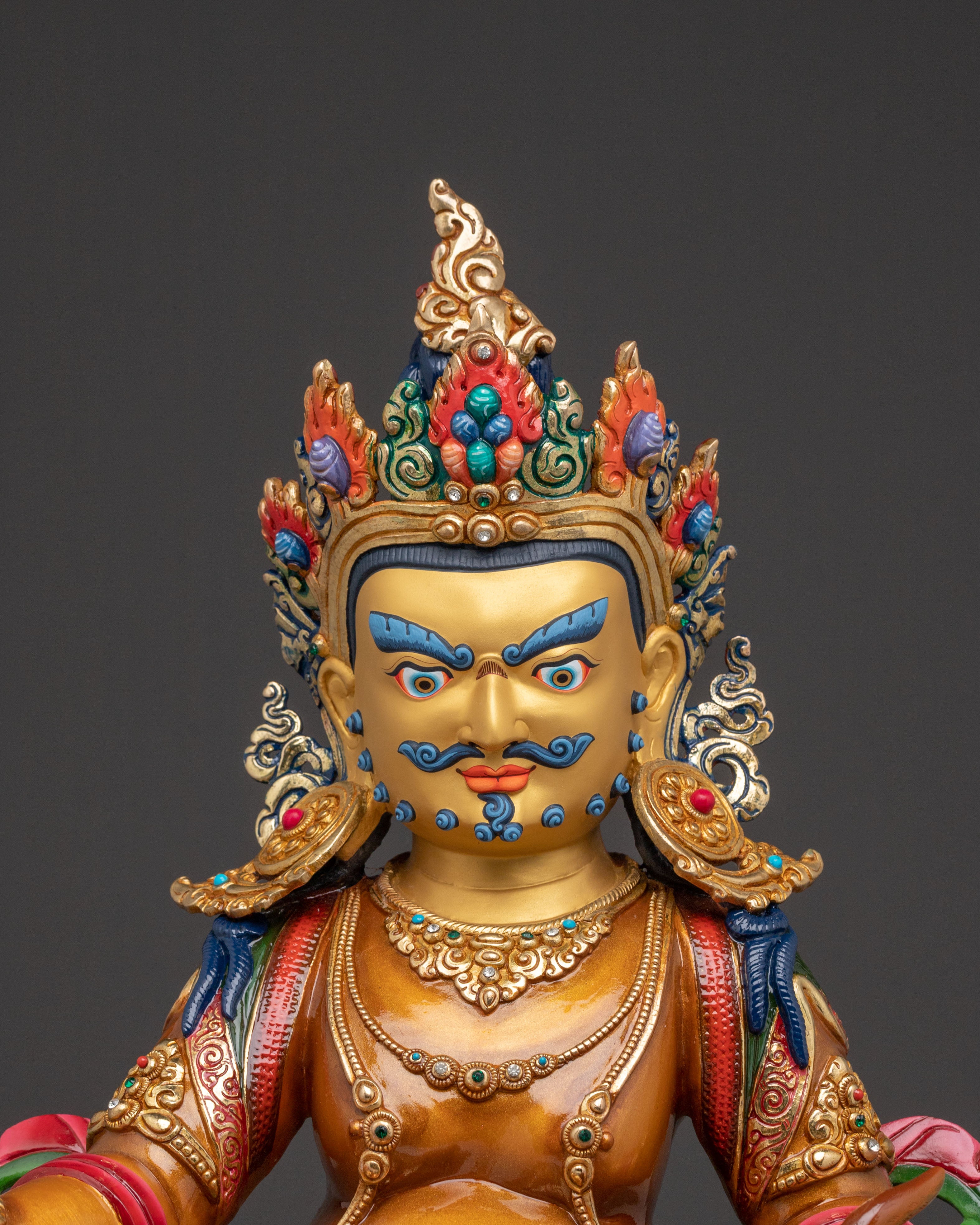 Dzambhala Golden Statue | Buddhist Deity of Wealth