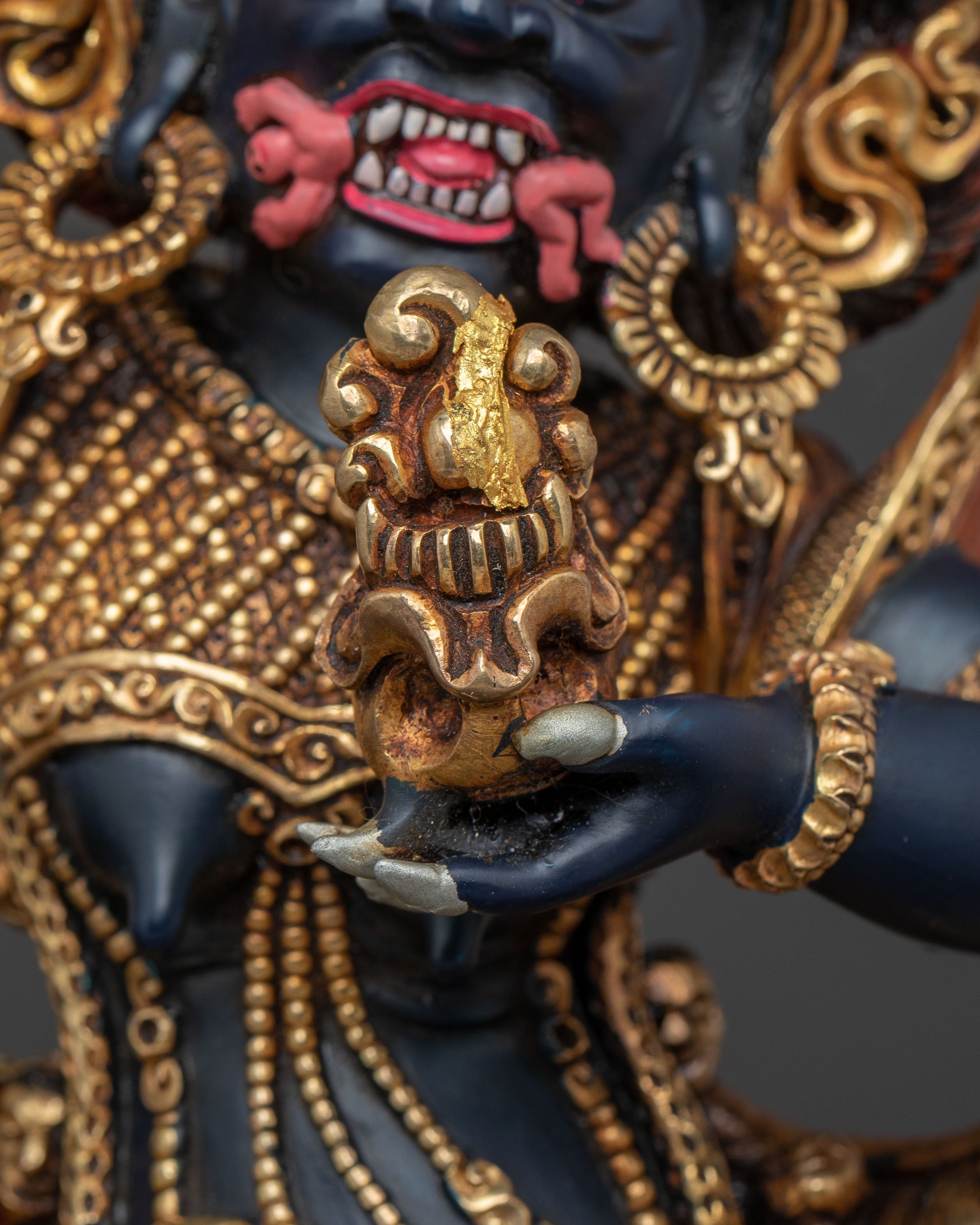 Palden Lhamo: 24k Gold Gilded Wrathful Protector