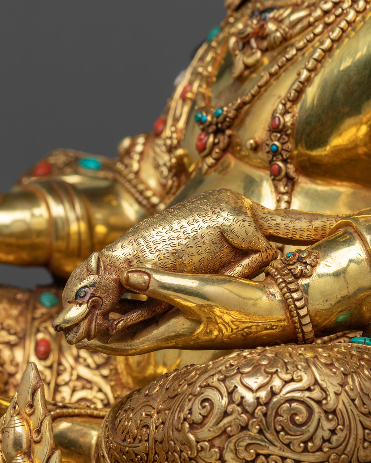 Dzambhala Sculpture | Sacred Buddhist Deity Figurine