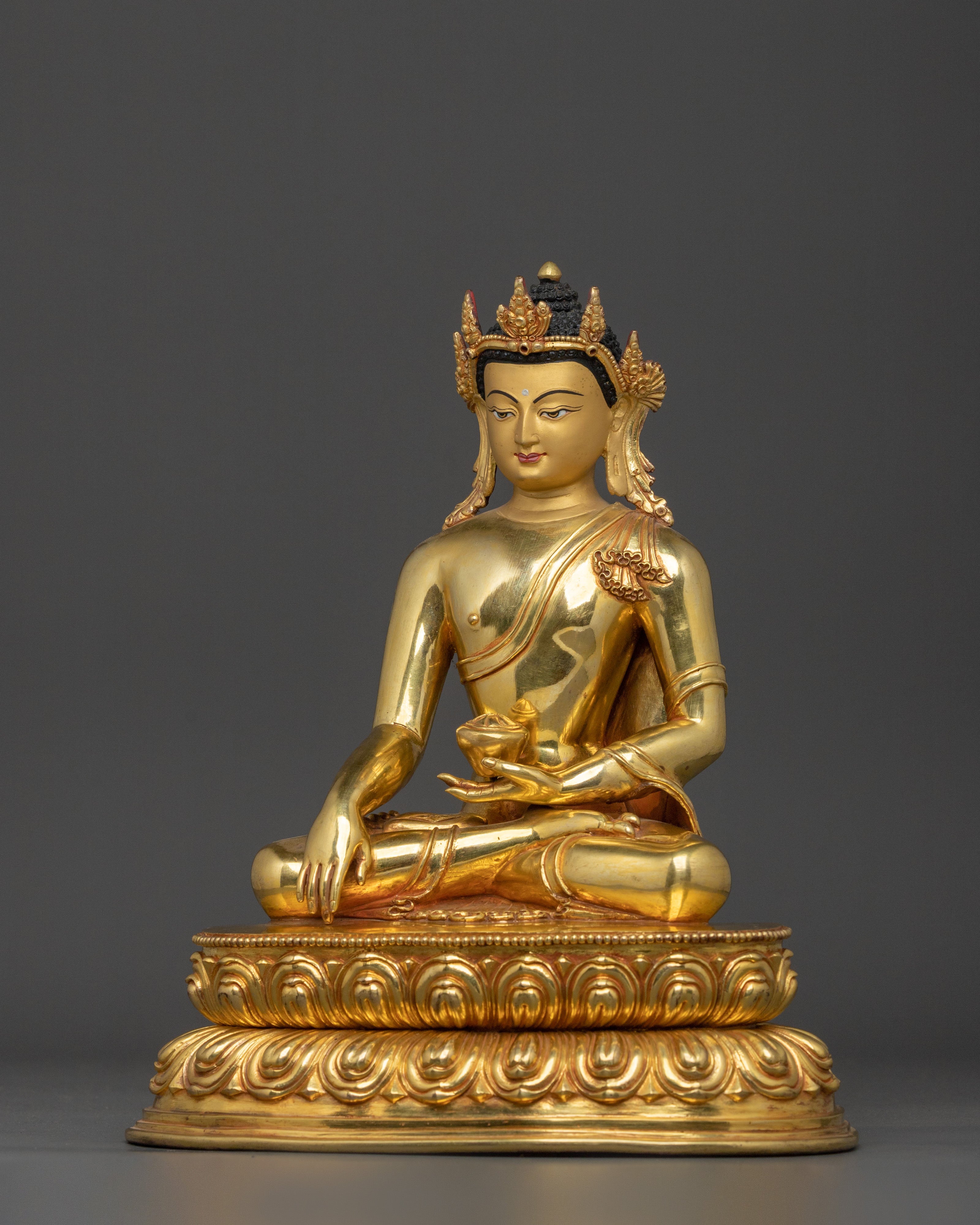 Crown Shakyamuni Buddha Statue | Meditation and Home Altar Decor