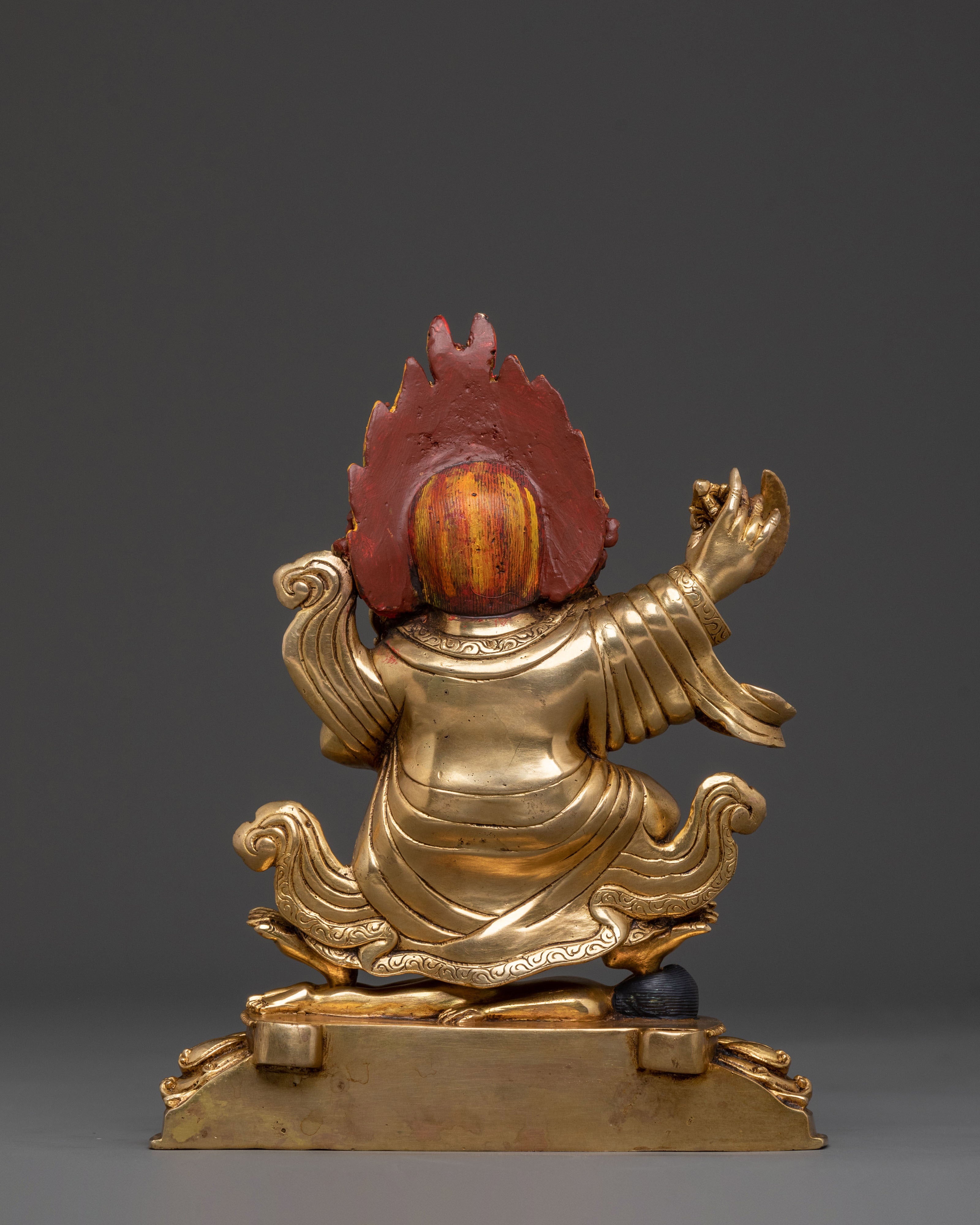 Mahakala Bernakchen Statue | 24K Gold Gilded Icon