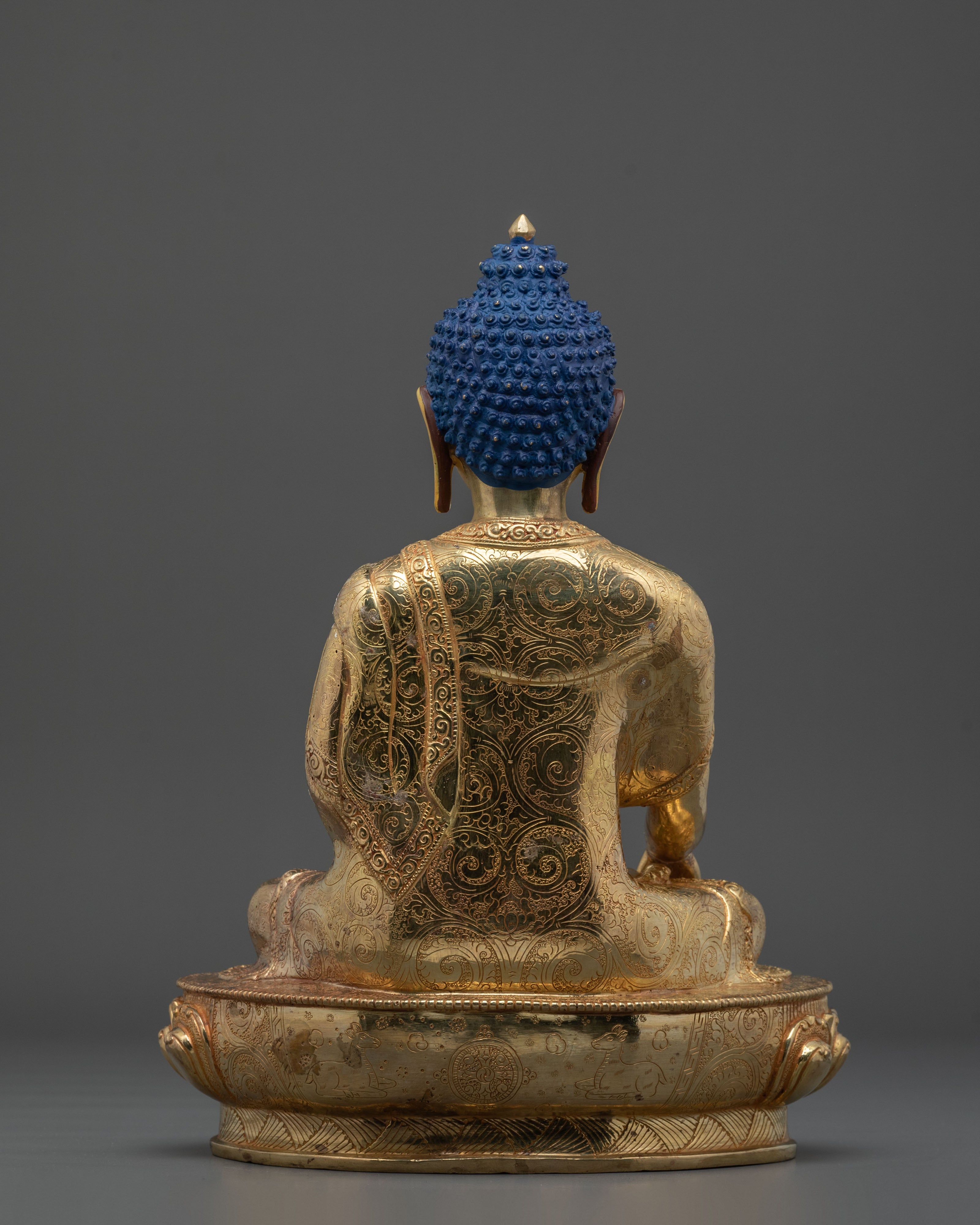 Shakyamuni Buddha Sculpture | Handmade Golden Figurine