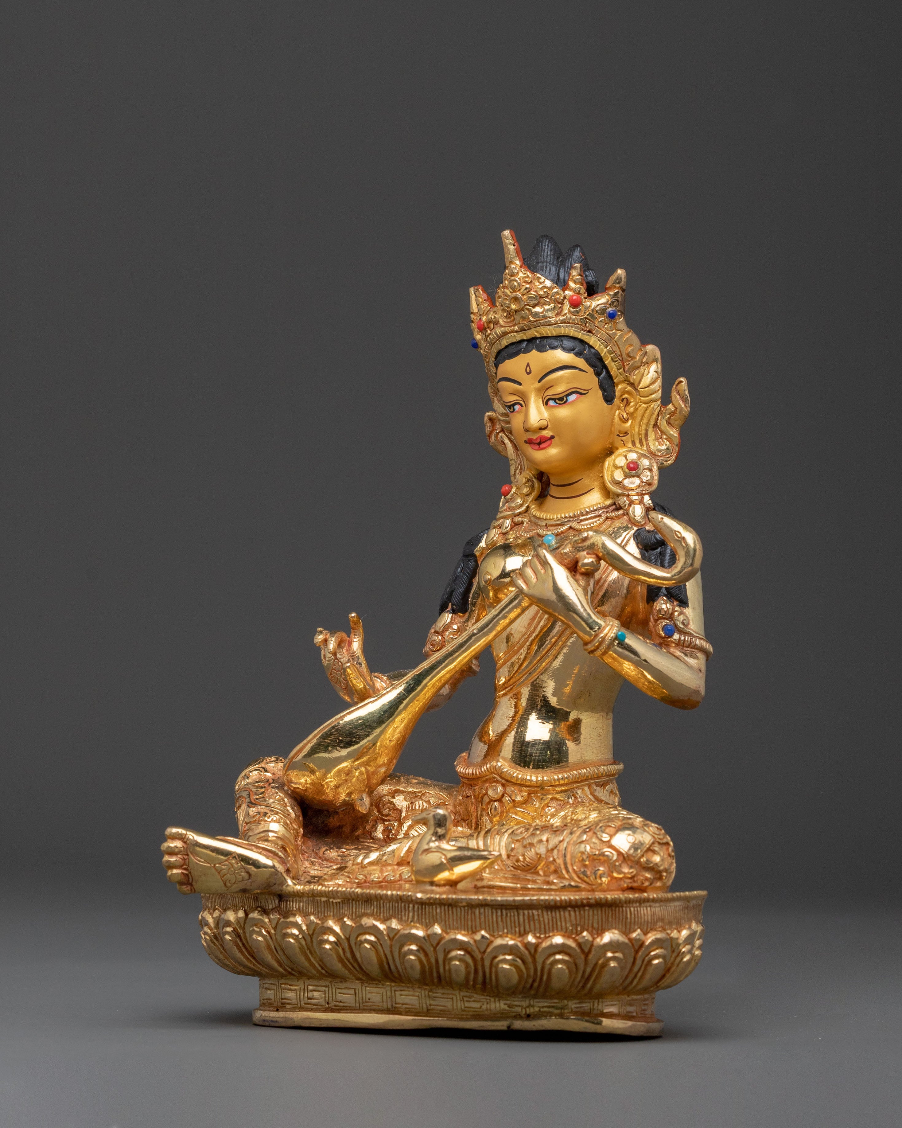 Hindu Goddess Saraswati Statue | Spiritual Decor