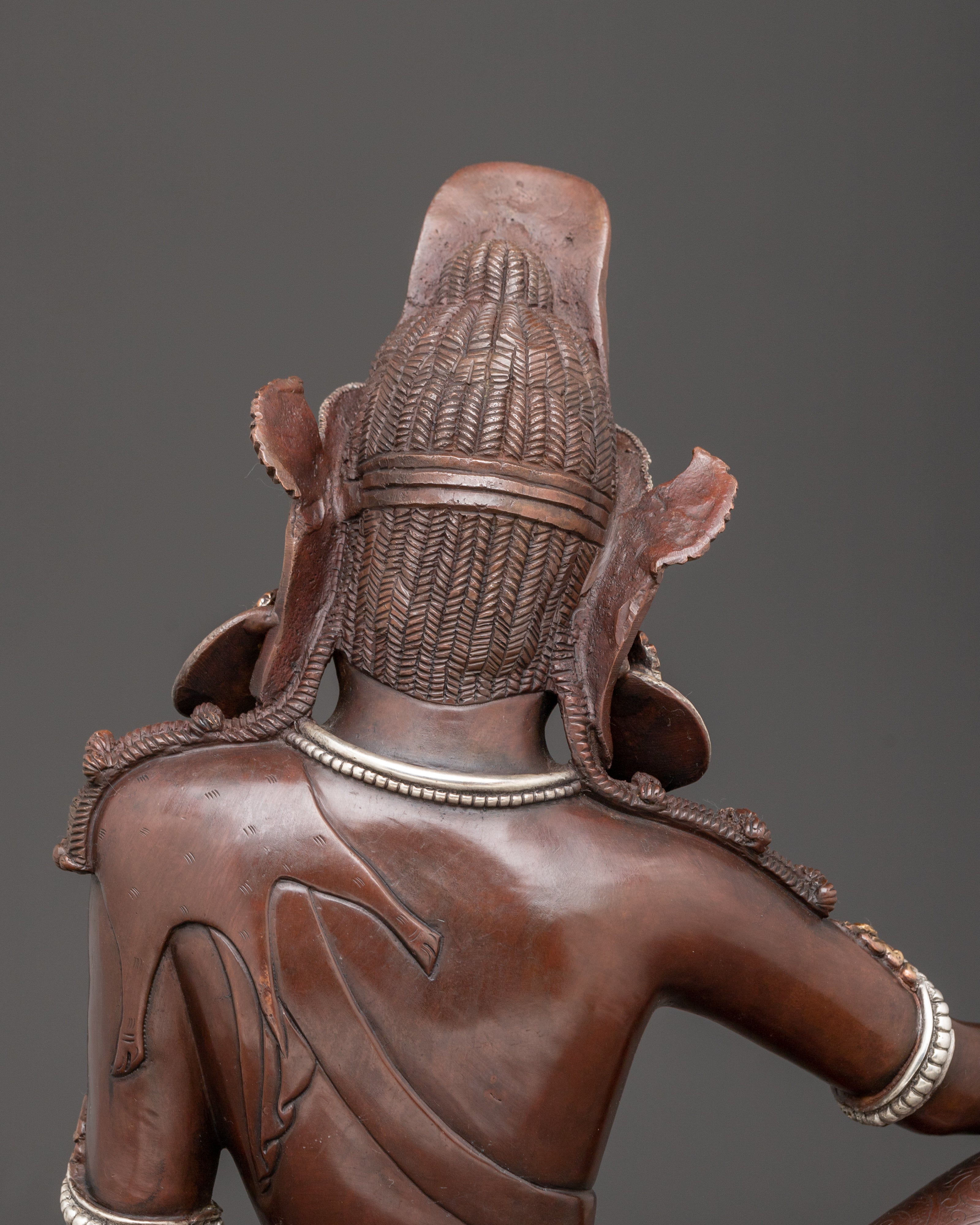 Oxidized Statue of Lokeshwor | Silver Plated Artwork