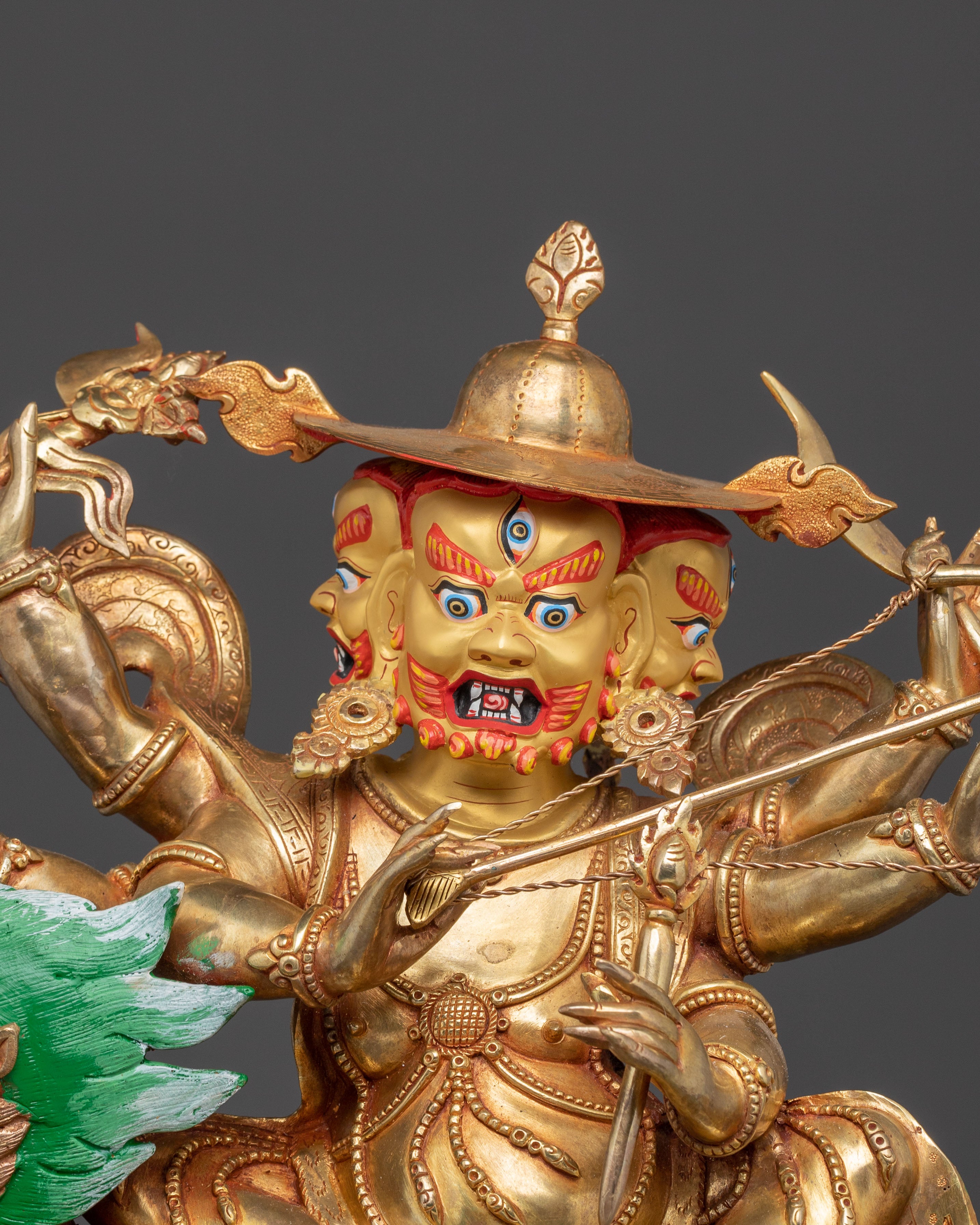Pehar Gyalpo Statue: Protector of the Dharma | Wrathful Tibetan Deity