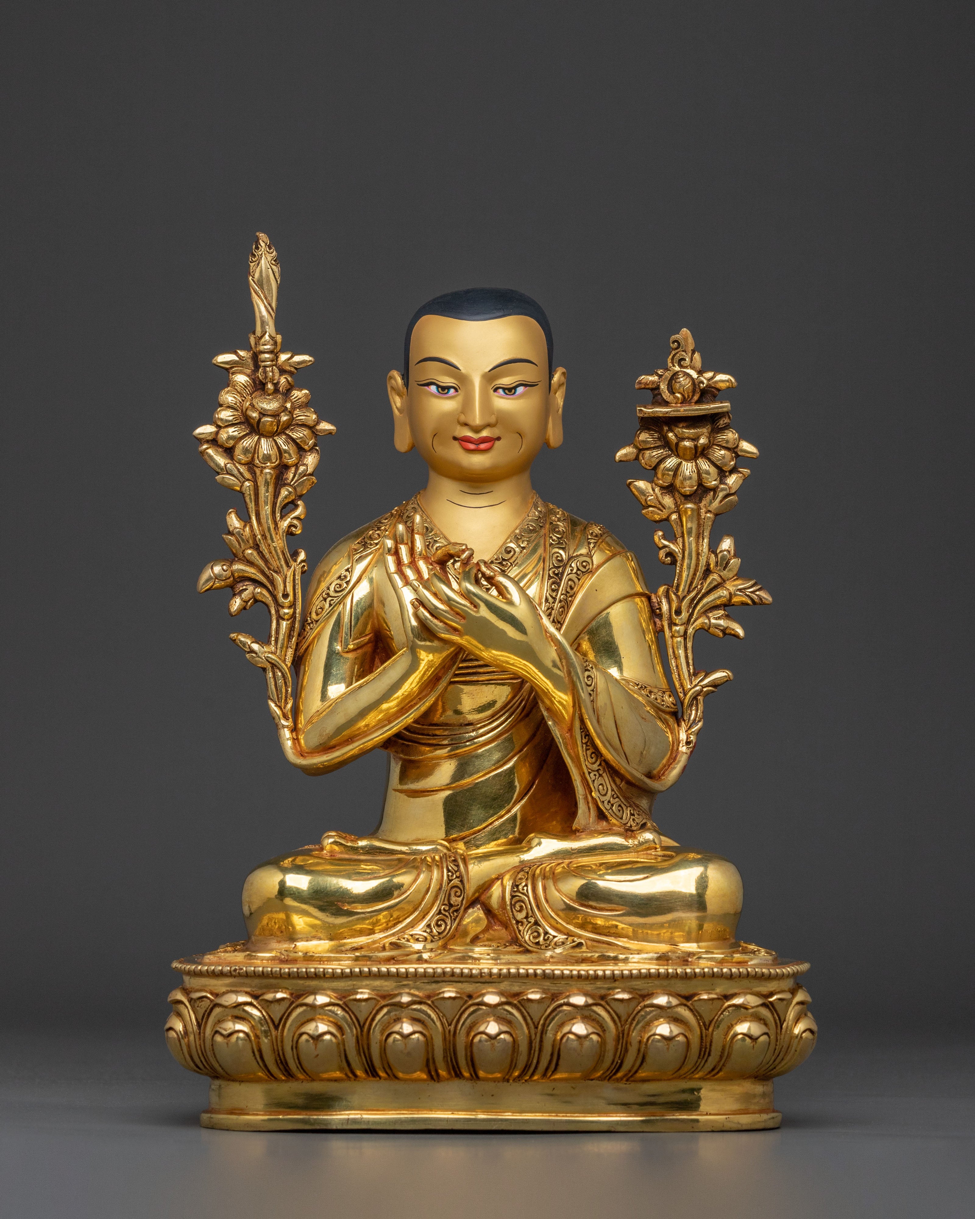 Tsongkhapa with Disciples Handcrafted Statue Set