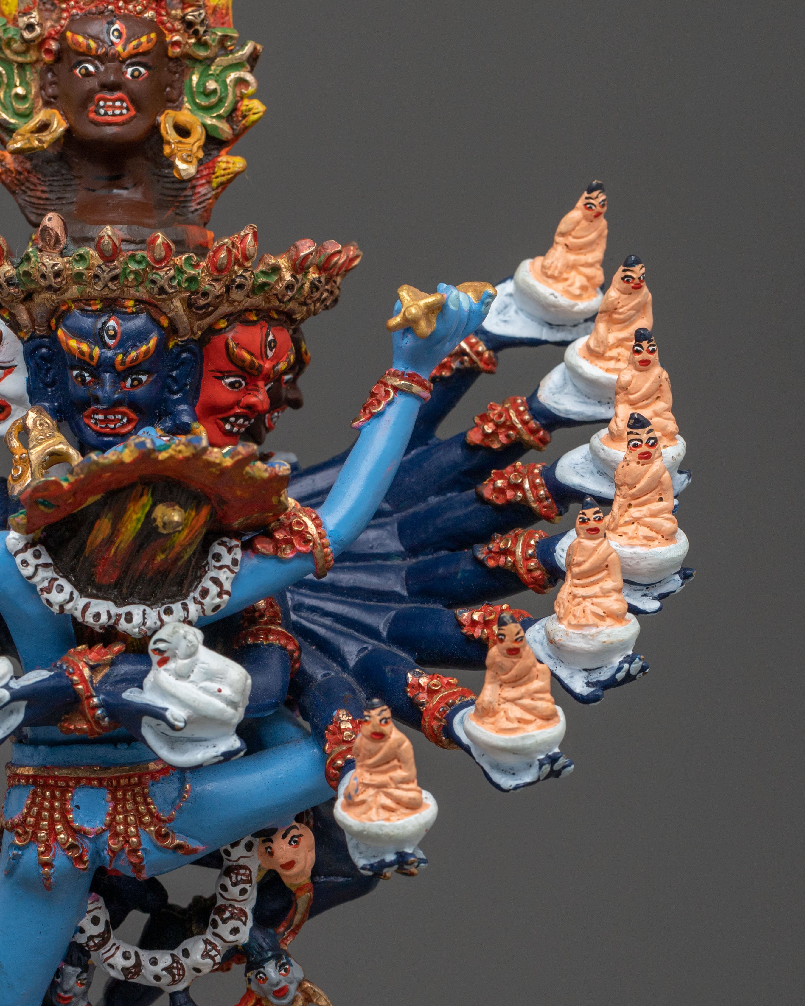 Hevajra Sacred Sculpture: Buddhist Altar Sculpture