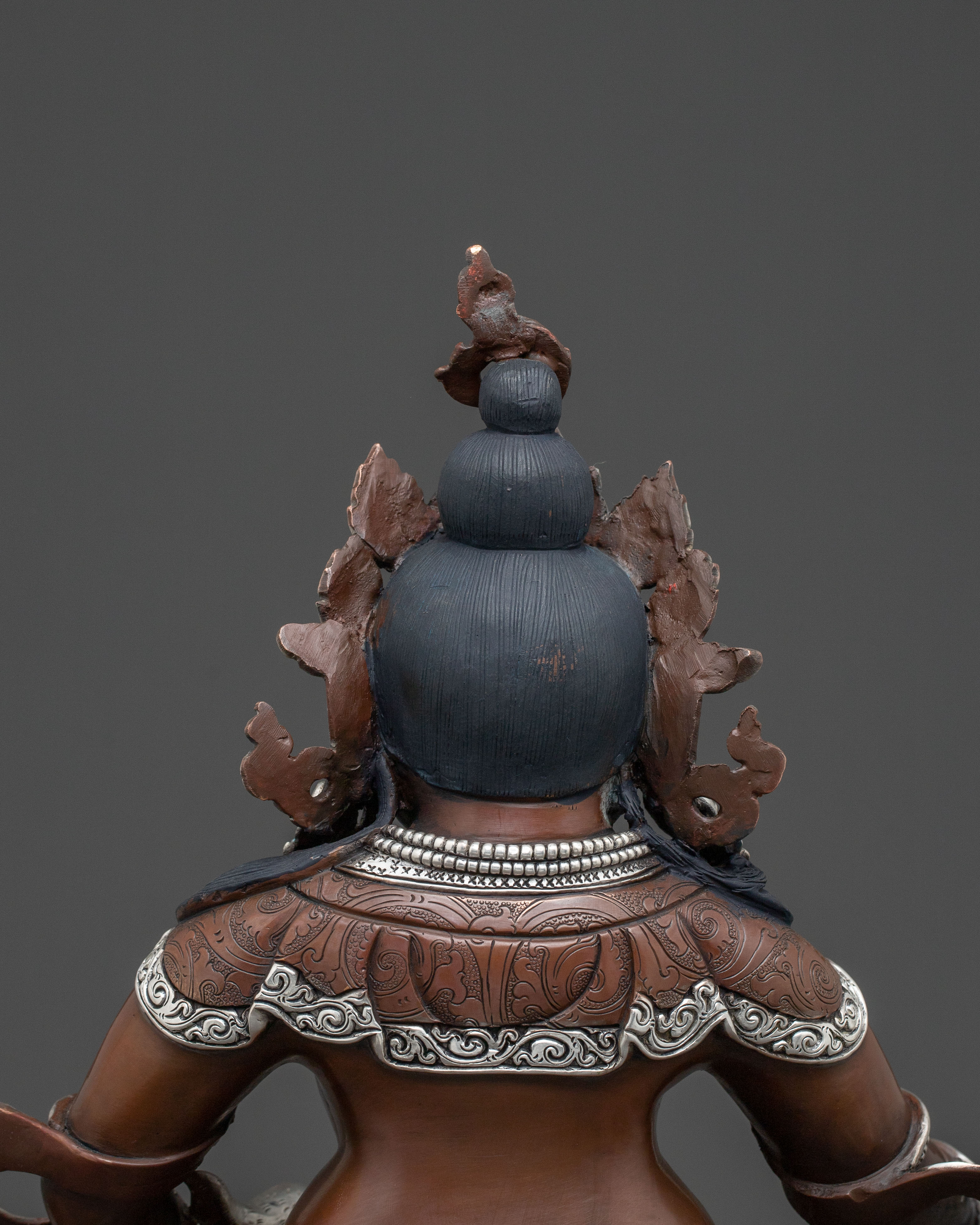 Sacred Dzambhala Statue | Silver-Plated Statue