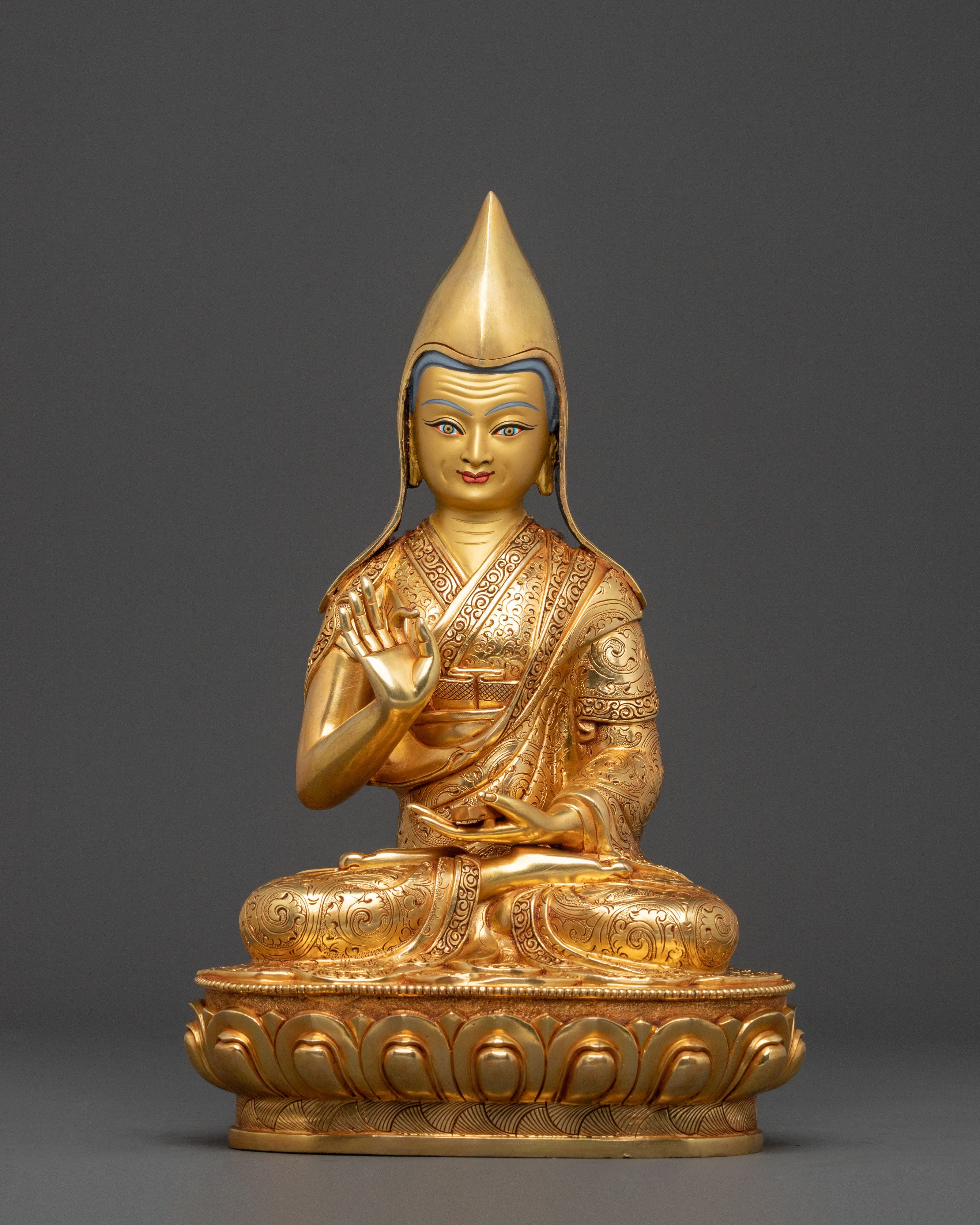 Tsongkhapa and Disciples Figure | Tibetan Buddhist Decor