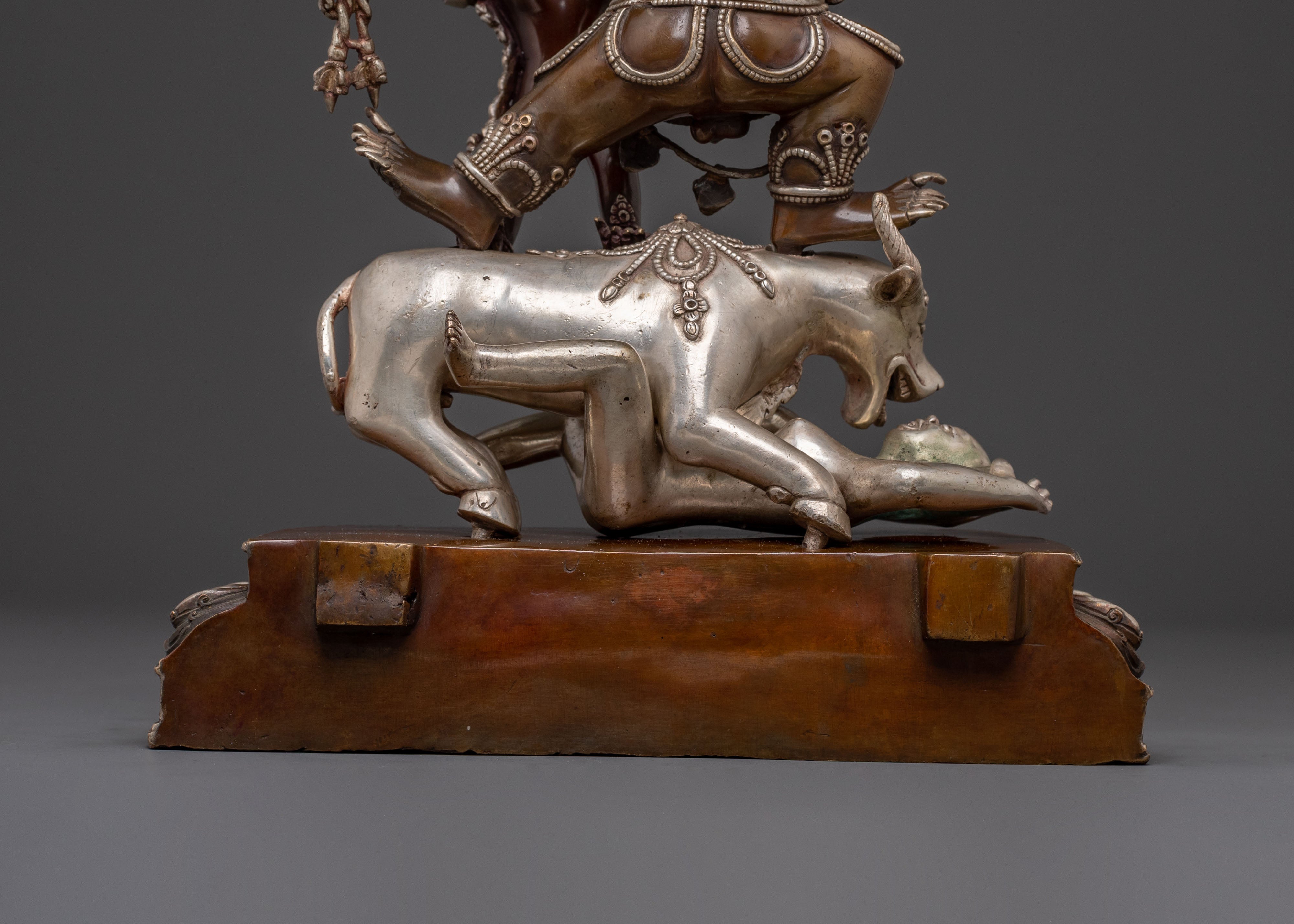 Handcrafted Statue of Yamantaka With Consort – Oxidized Copper Art