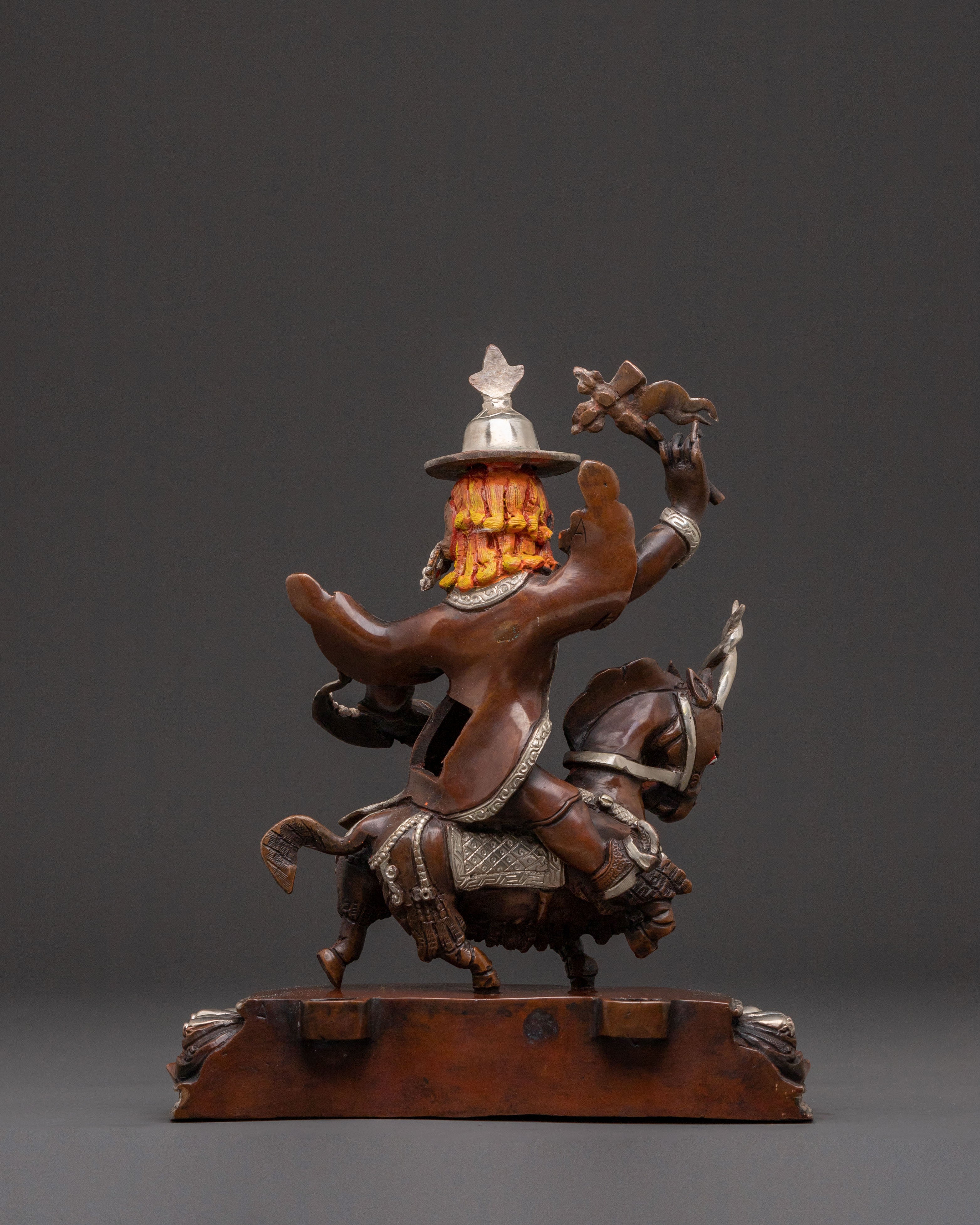 Mahakala Protector Deity | Oxidized Copper Statue