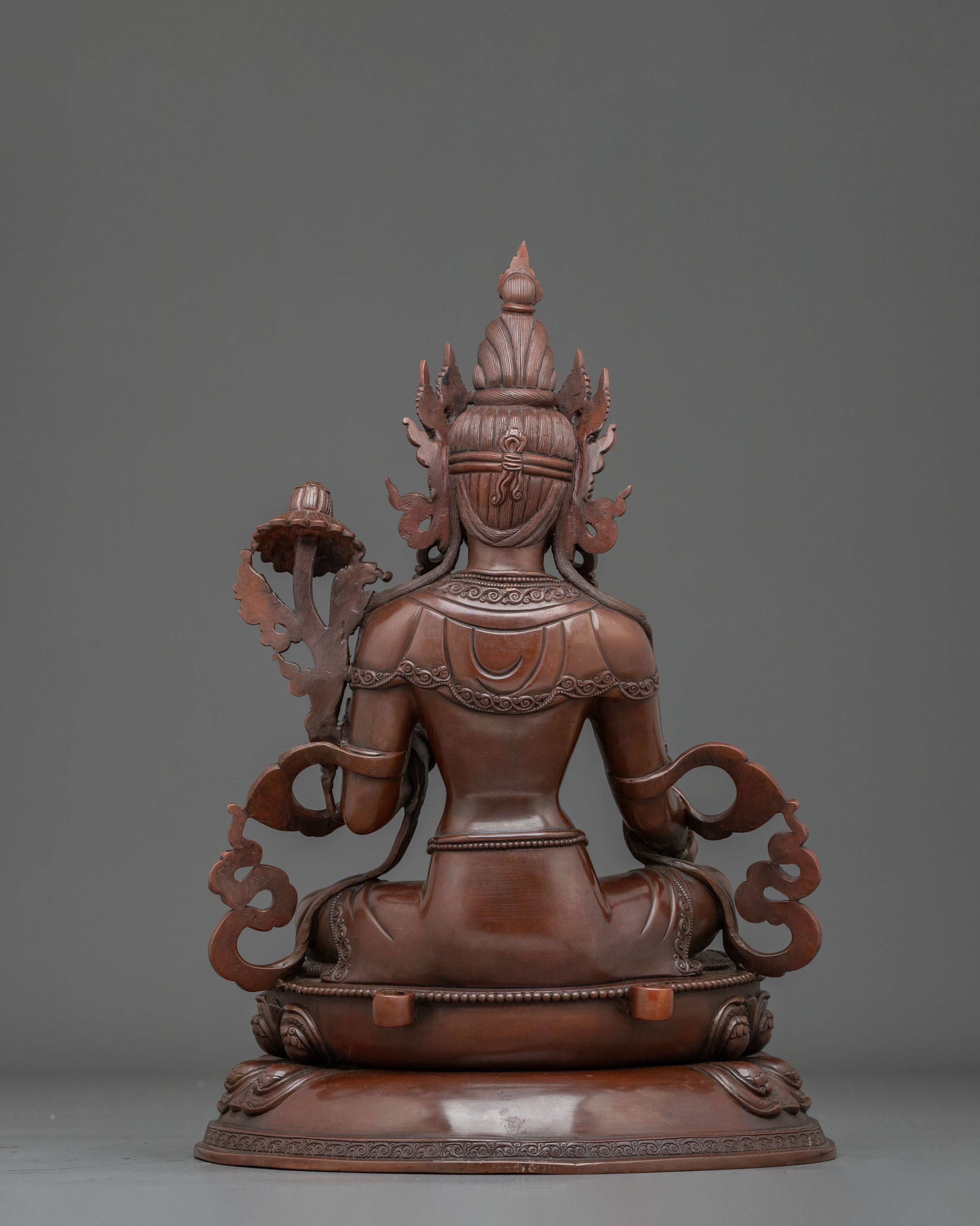 Bodhisattva Sacred Figurine | Oxidized Copper Statue