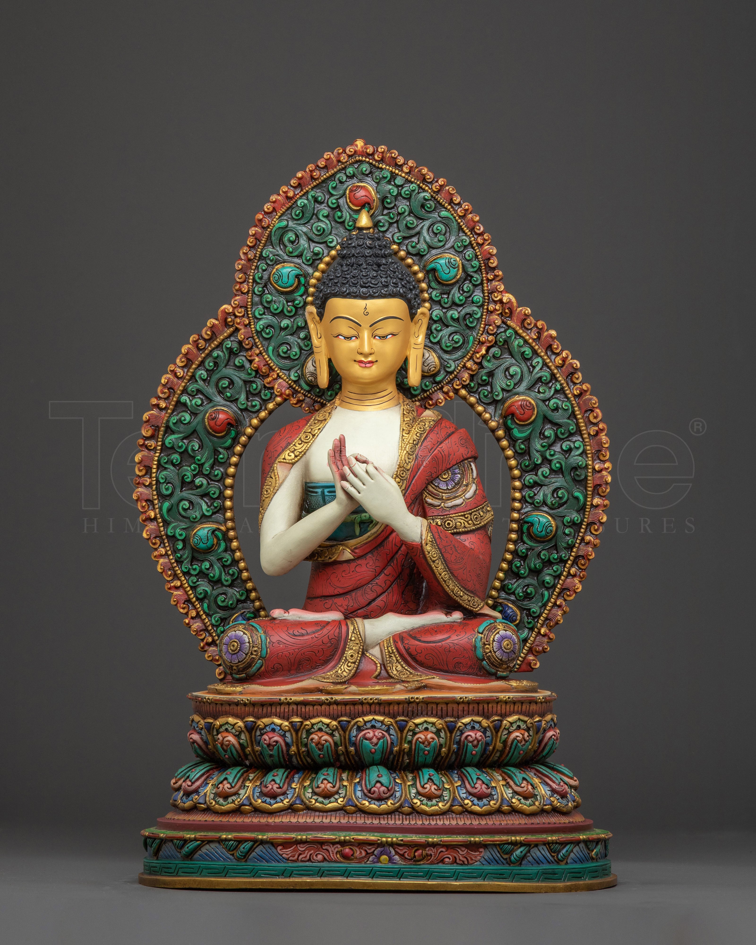 Handcrafted 5 Dhyani Buddha Statue Set – Art in Gilded Copper