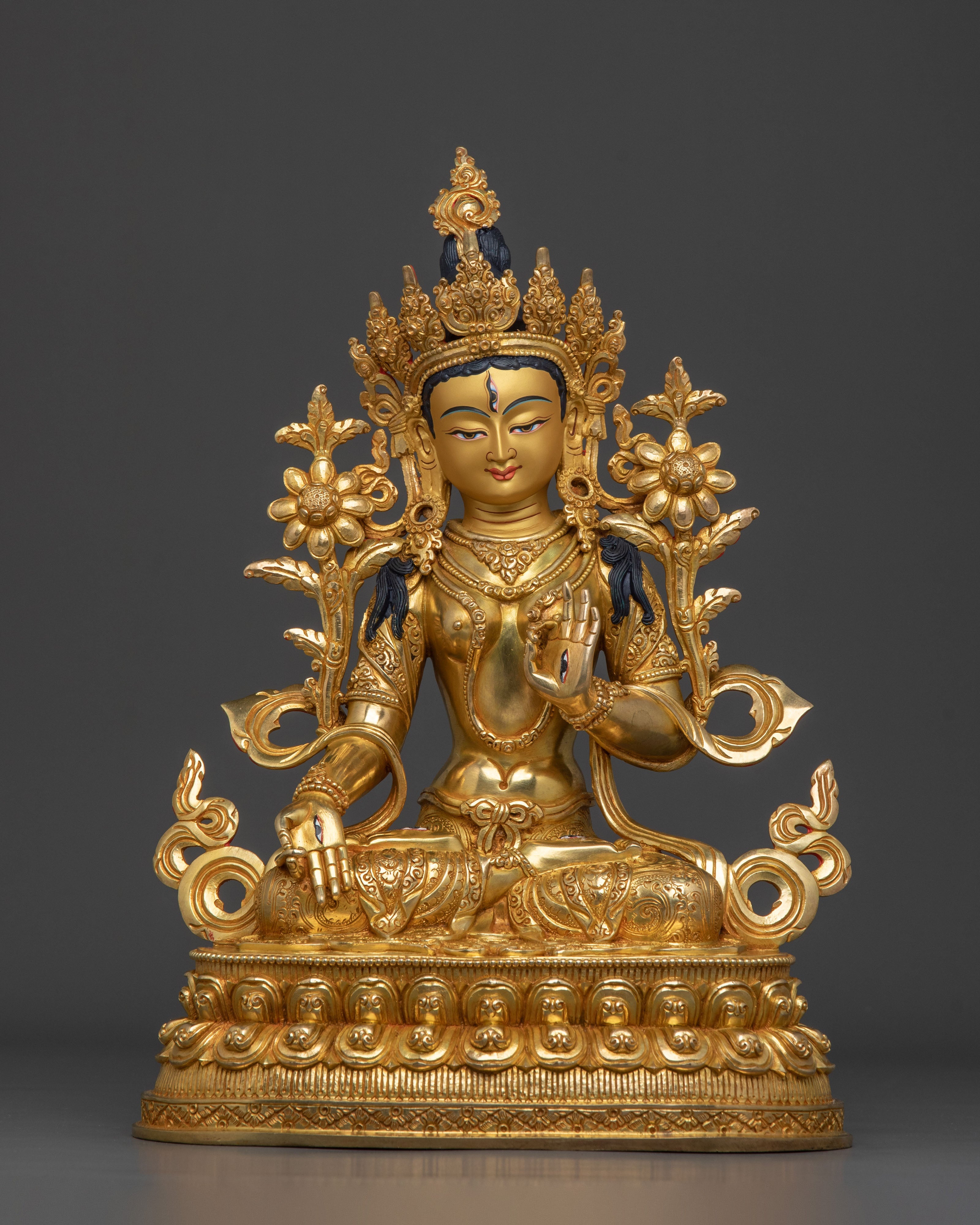 Sacred Goddess White Tara Statue | Tibetan Goddess of Long Life