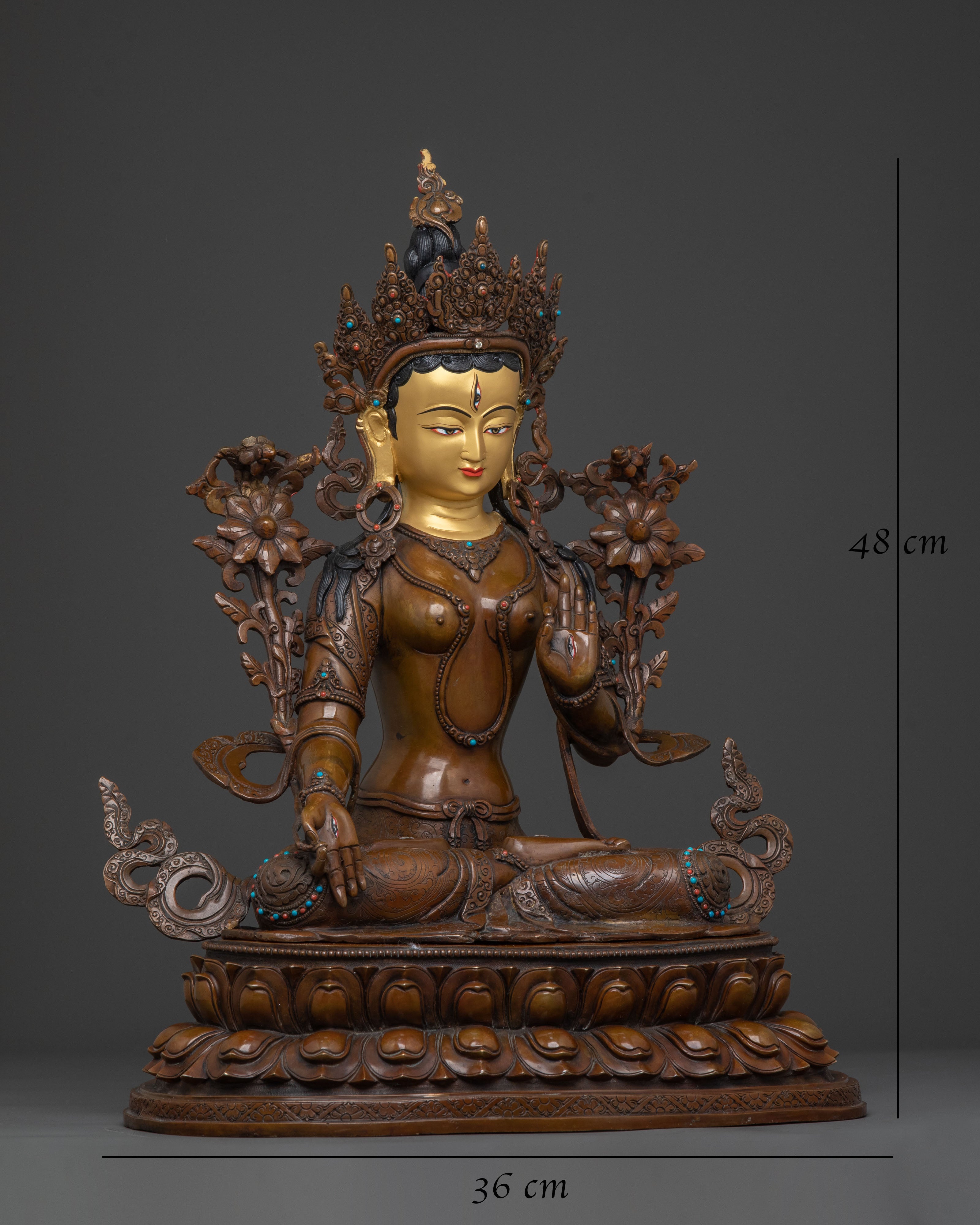 White Tara Meditation Statue | Goddess of Longevity