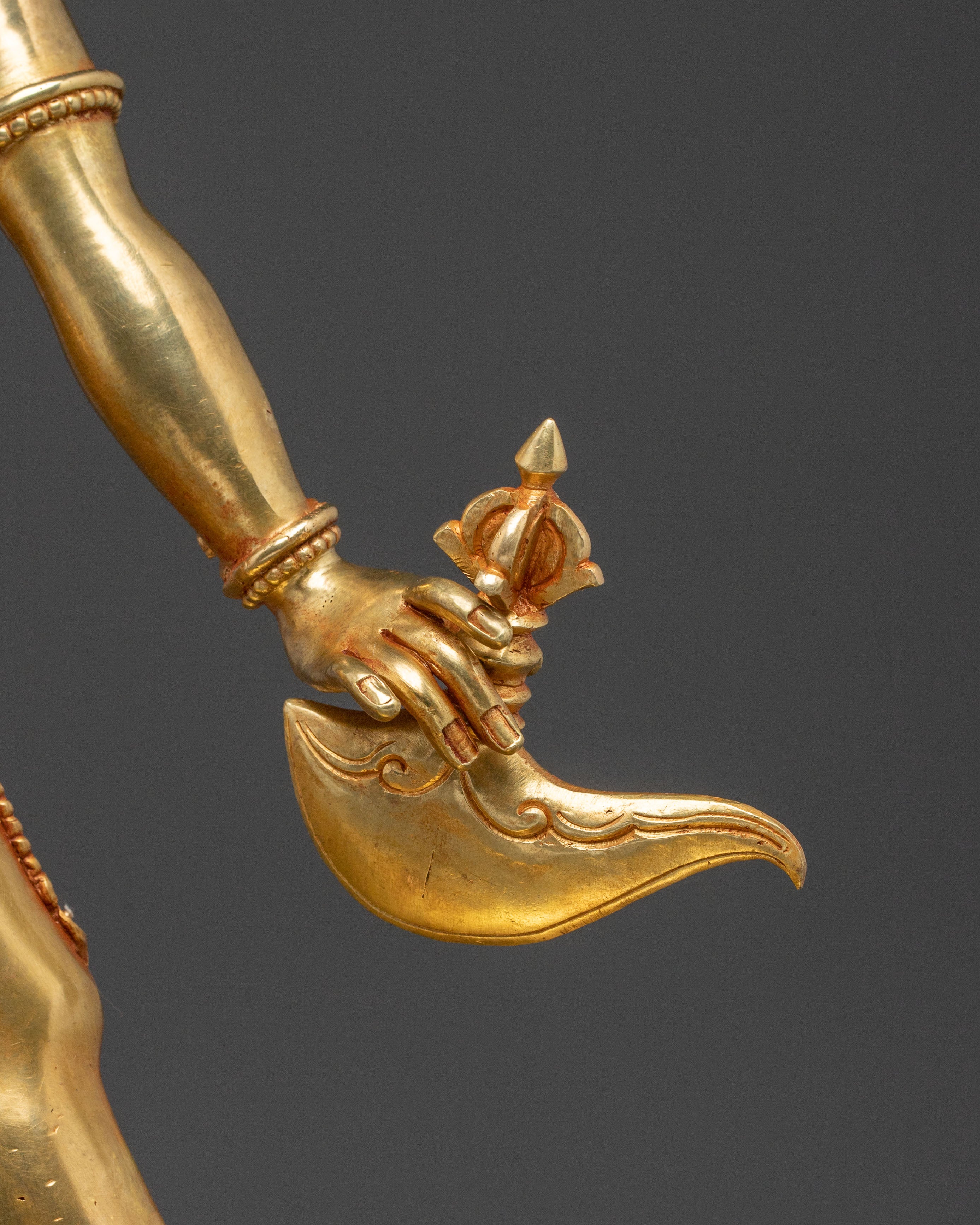 Sacred Vajrayogini Golden Statue – Radiant Himalayan Copper