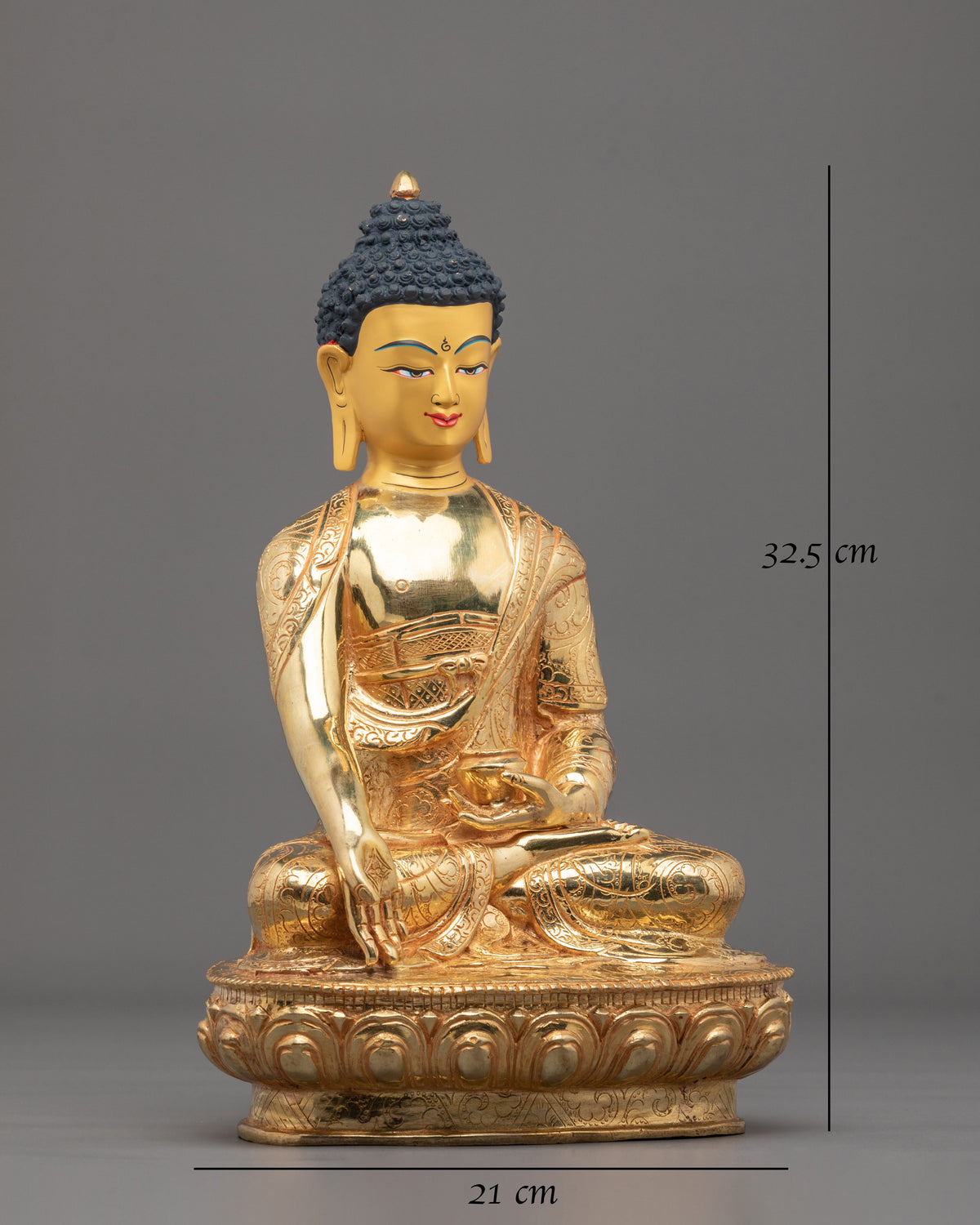 Ratnasambhava 24K Gold Gilded Sculpture