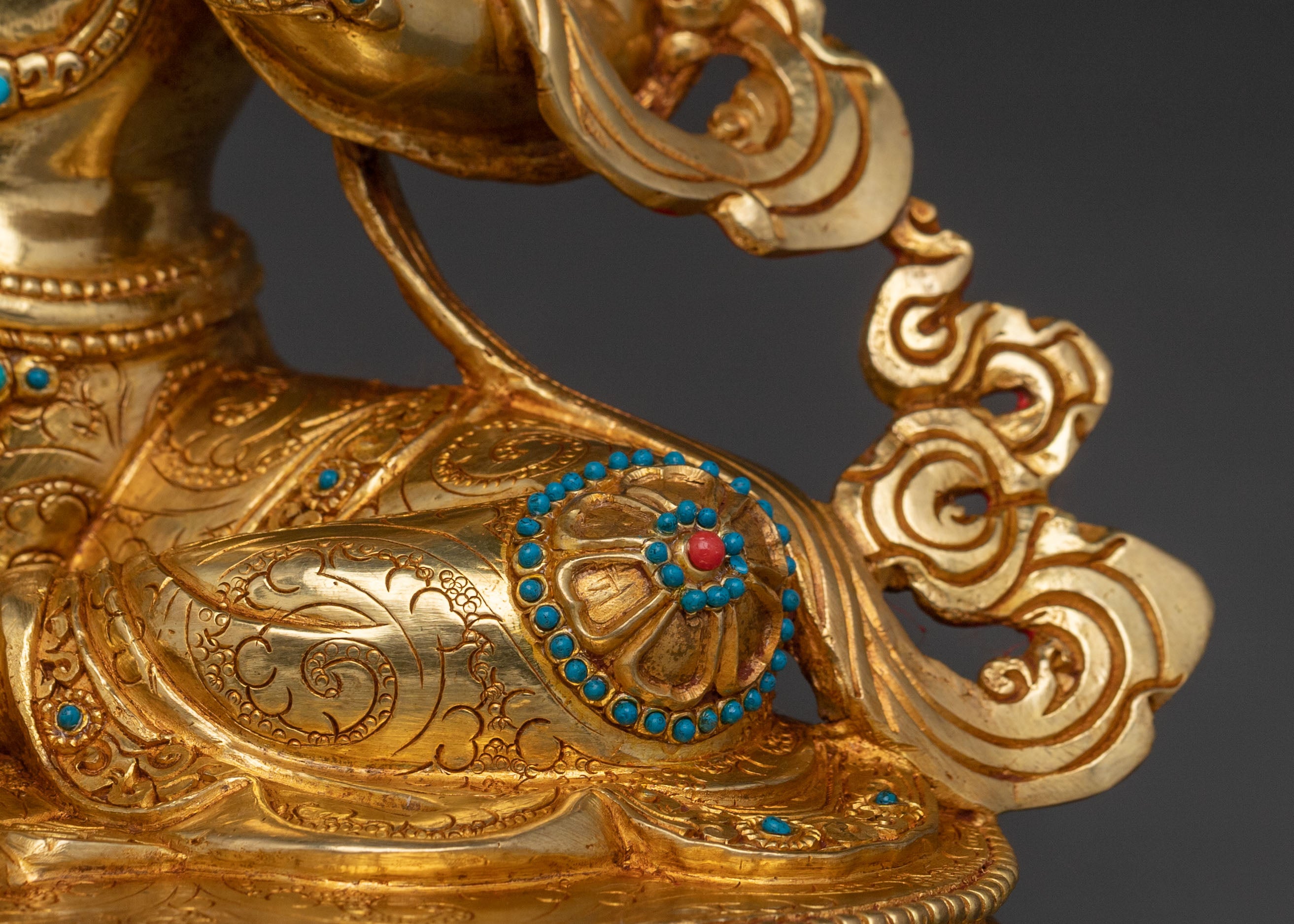 Divine Mother Tara Statue: Hand-Gilded Serenity