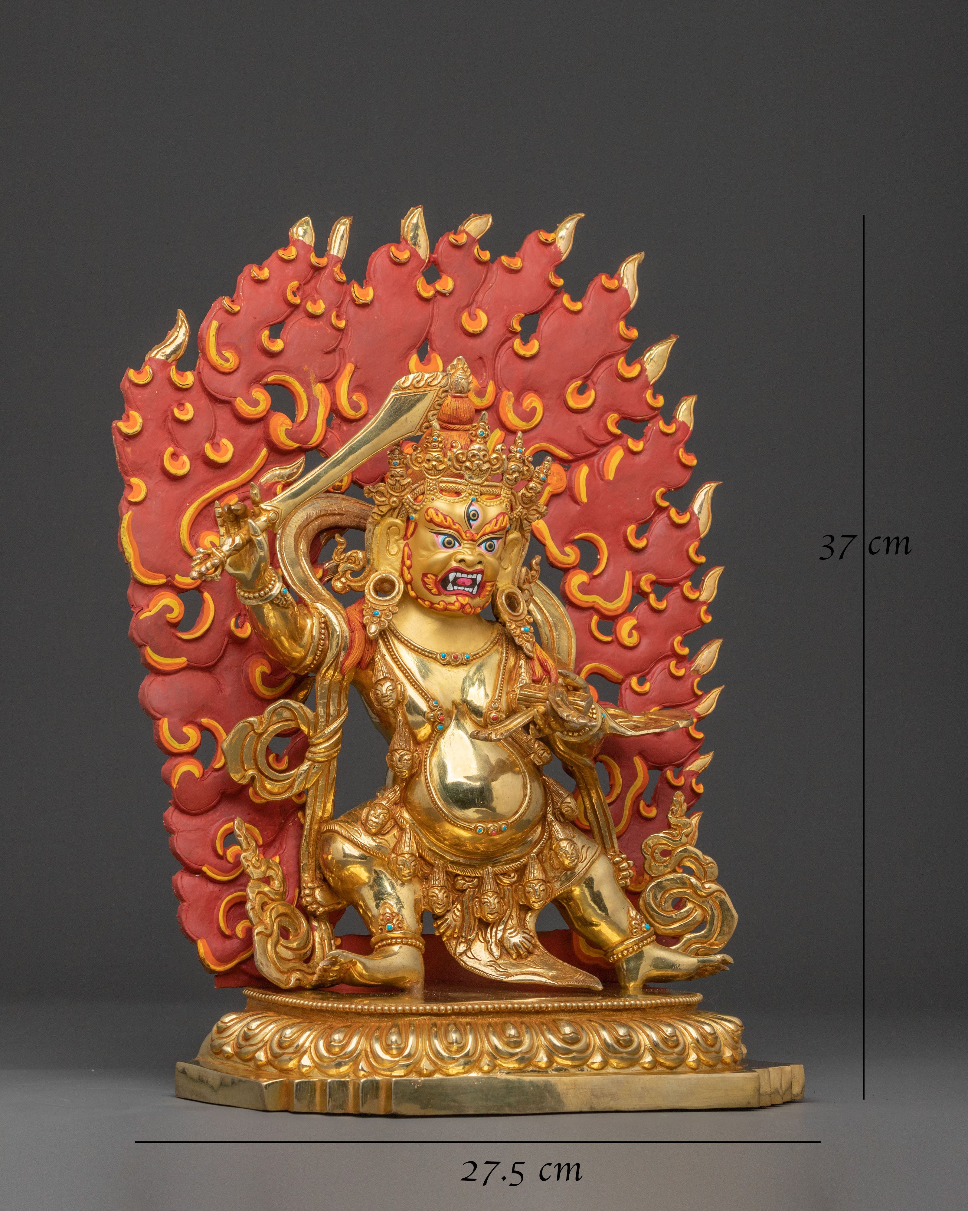 Black Manjushri Protection Sculpture | Wrathful Wisdom Deity