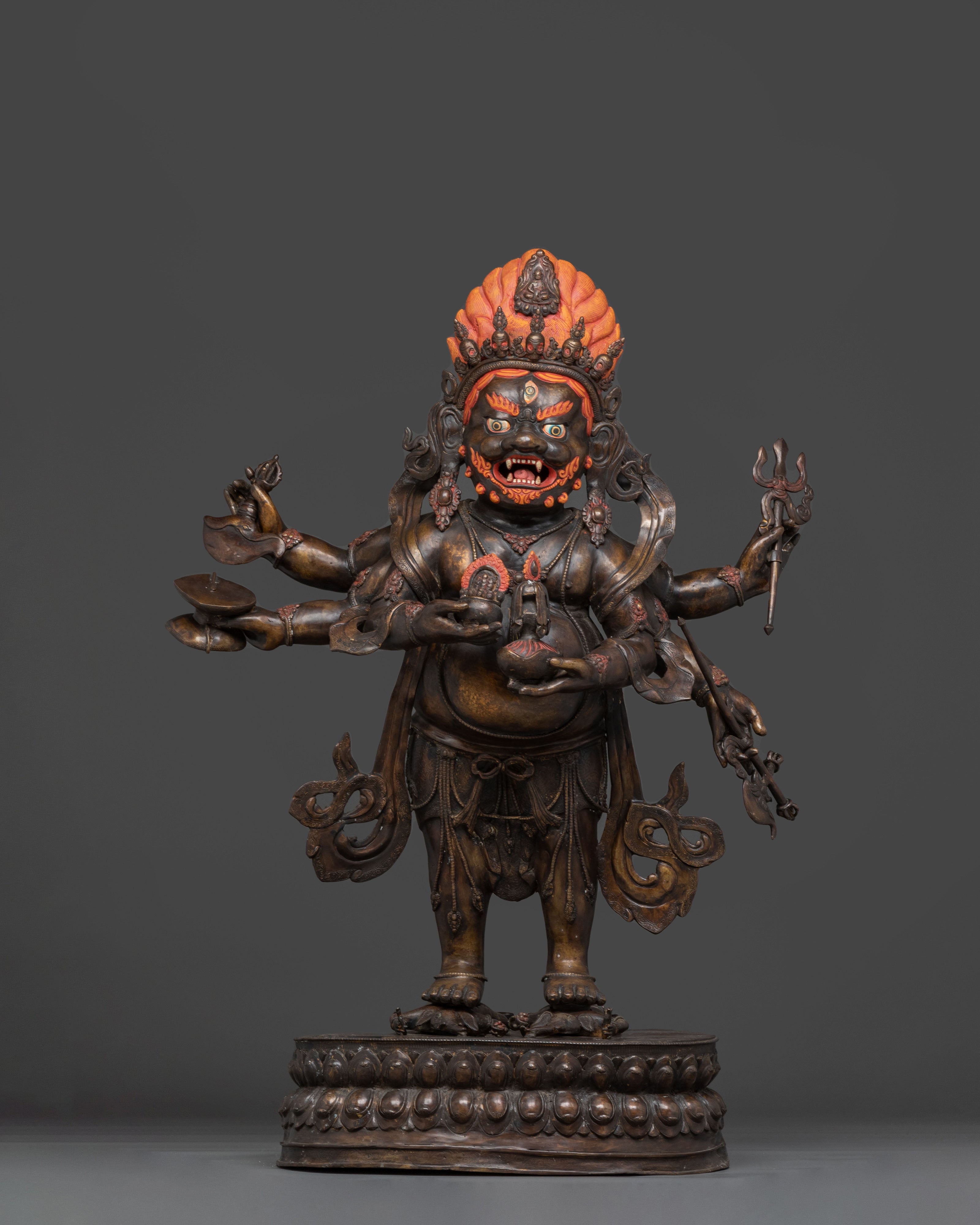 White Mahakala Statue | Tibetan Buddhist Protector