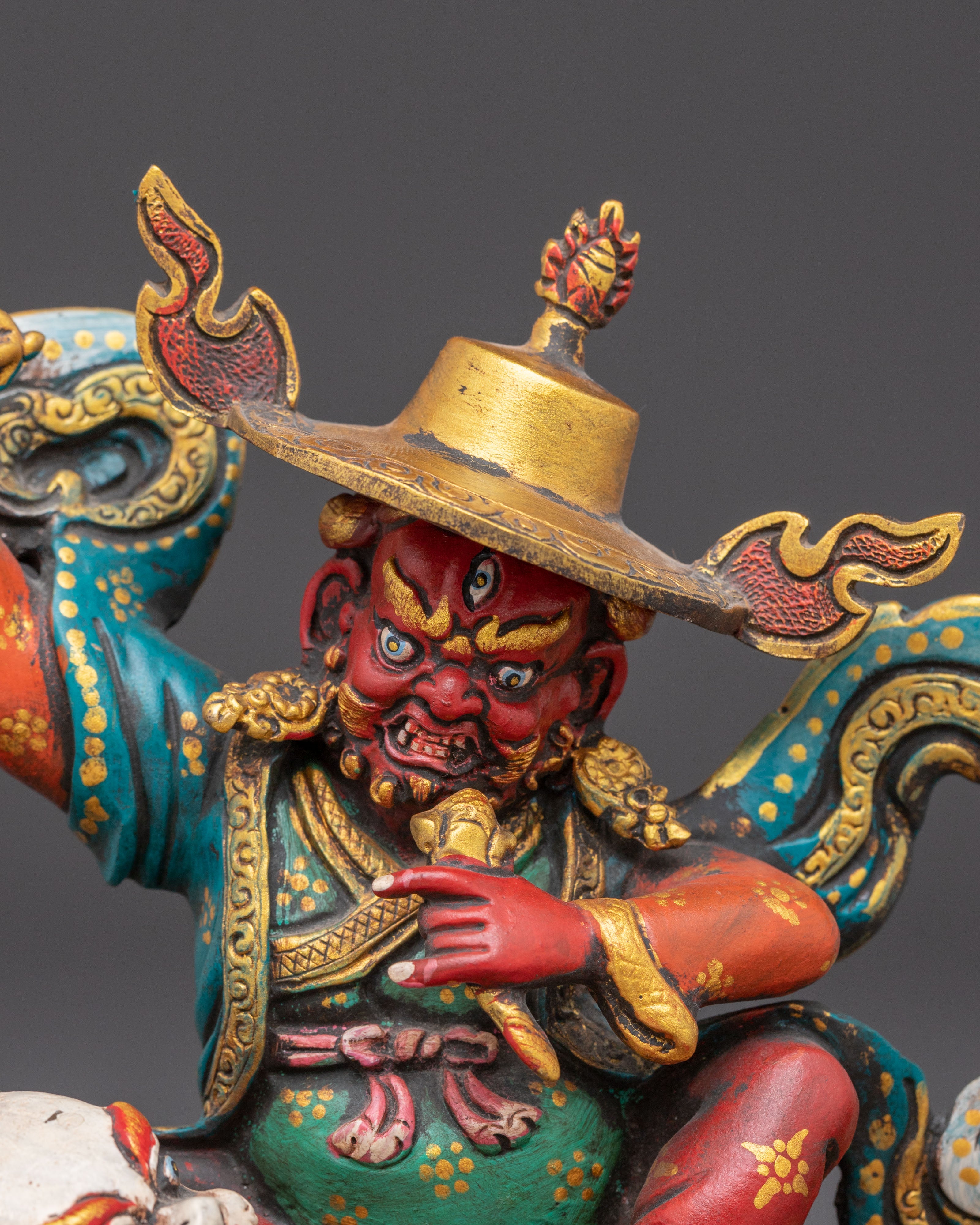 Dojre Legpa Handcrafted Statue | Tibetan Wrathful Deity of Protection