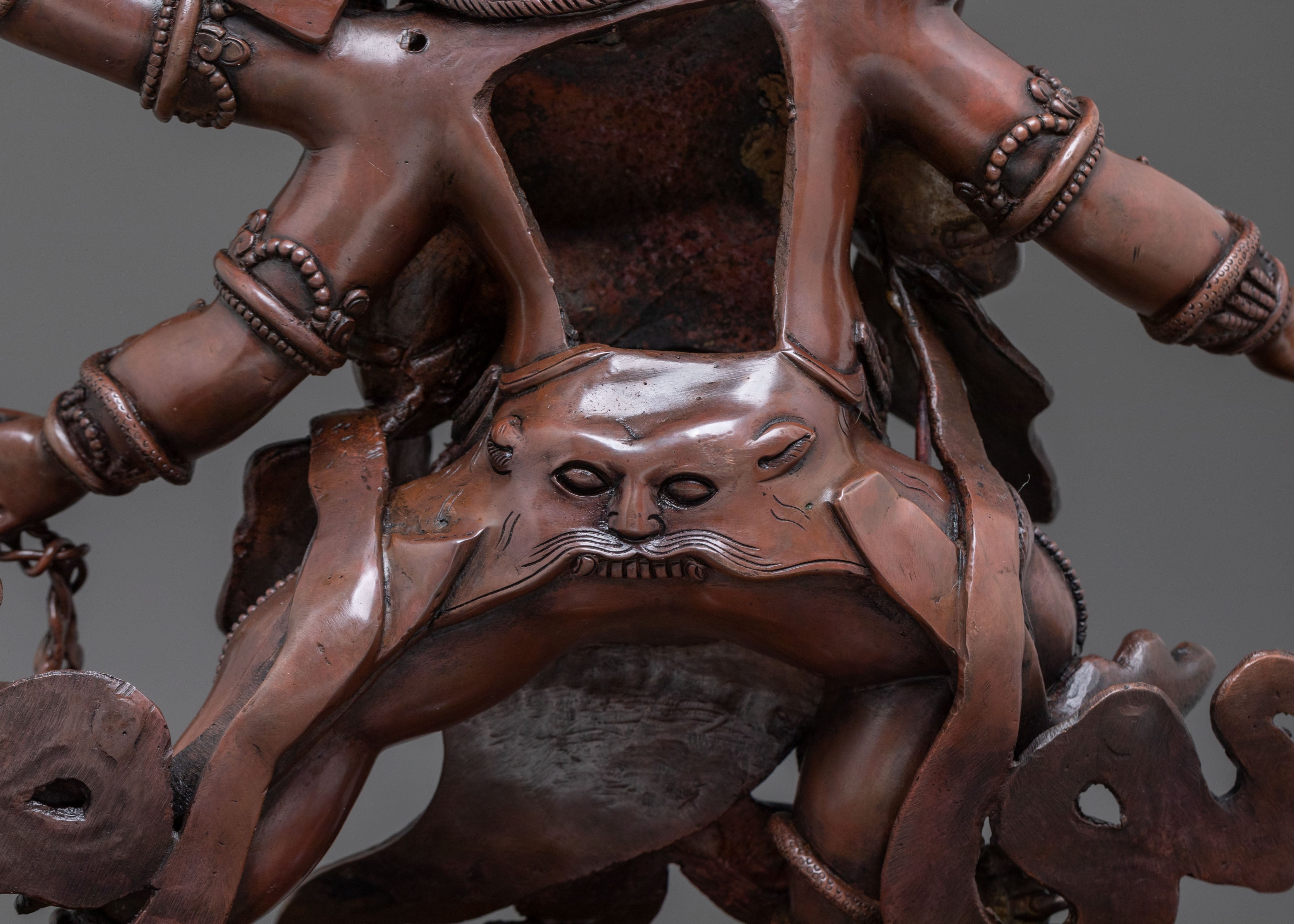 Handcrafted Six-Armed Mahakala Statue – Potent Protector Art