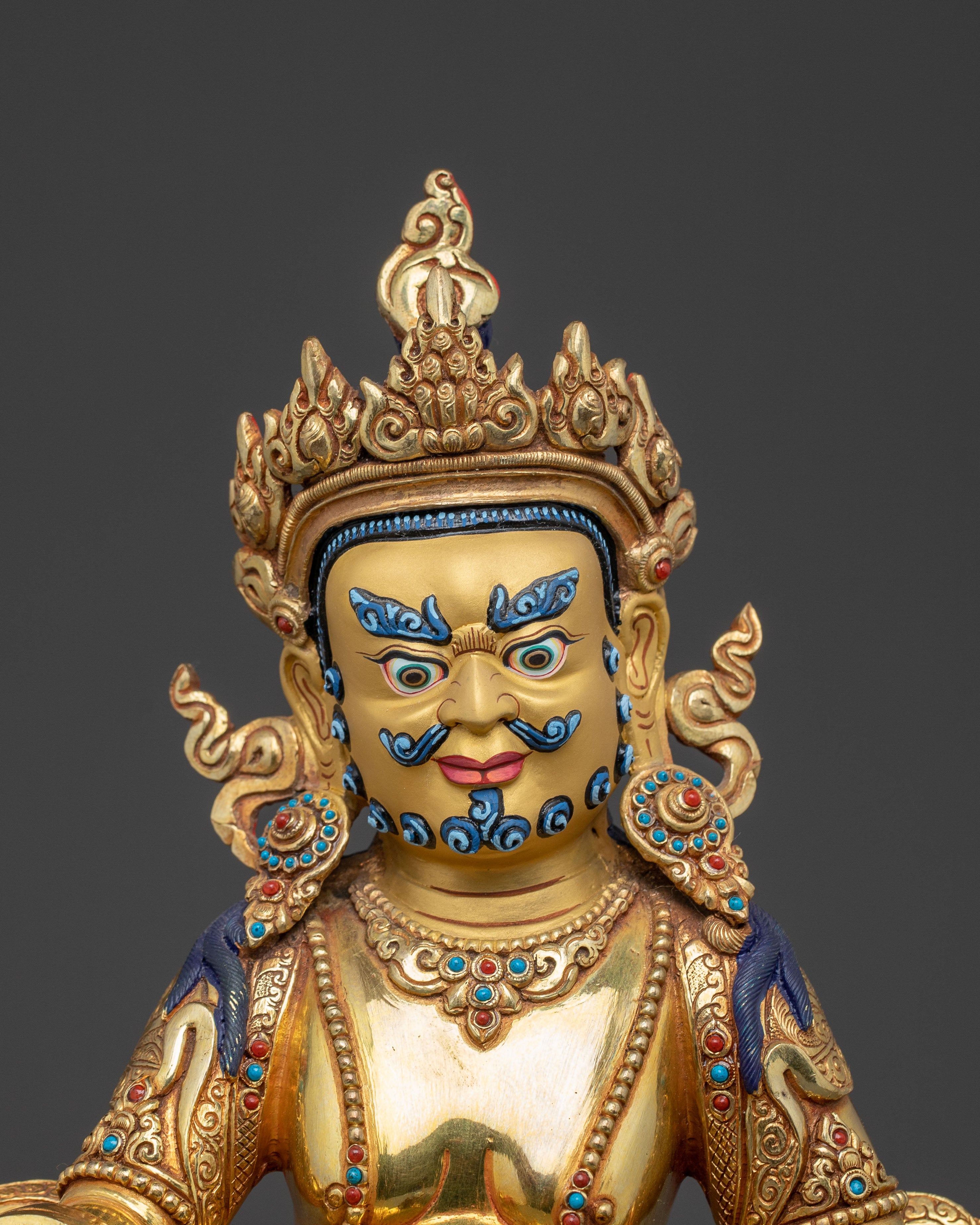 Handcrafted Dzambhala Golden Statue | Buddhist God of Wealth