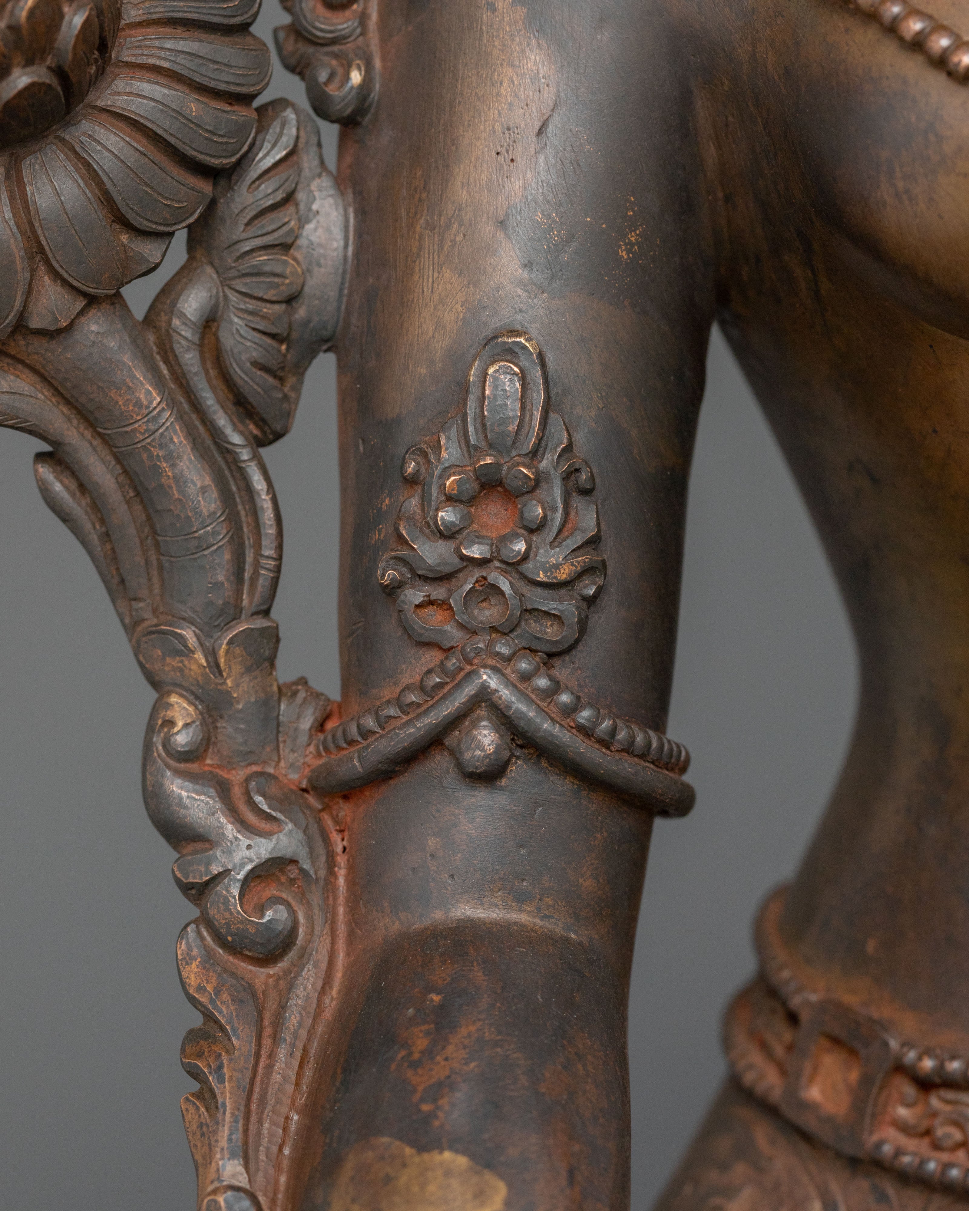 Green Tara Statue On Throne | Goddess of Protection