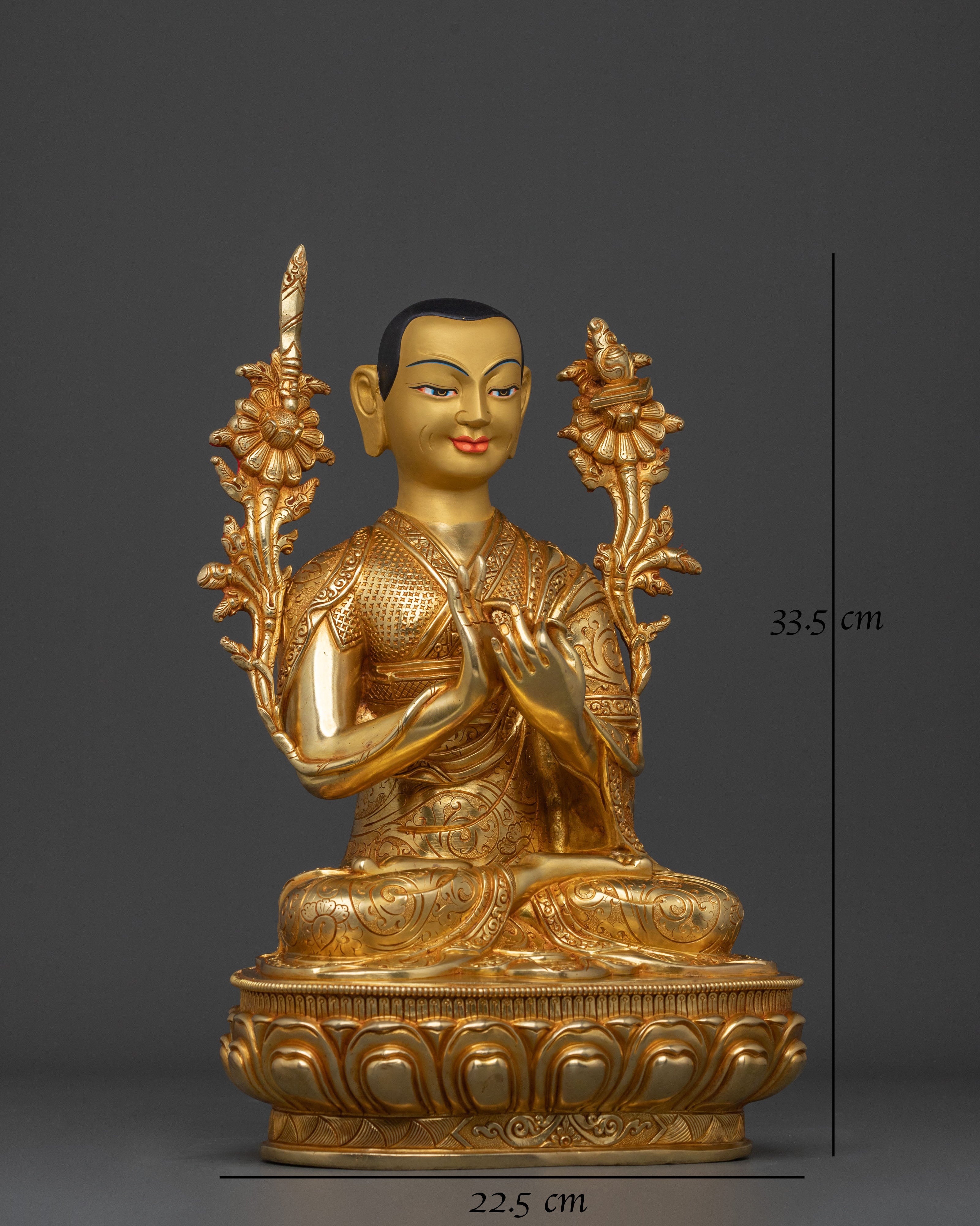 Tsongkhapa Sculpture with Disciples | Buddhist Master