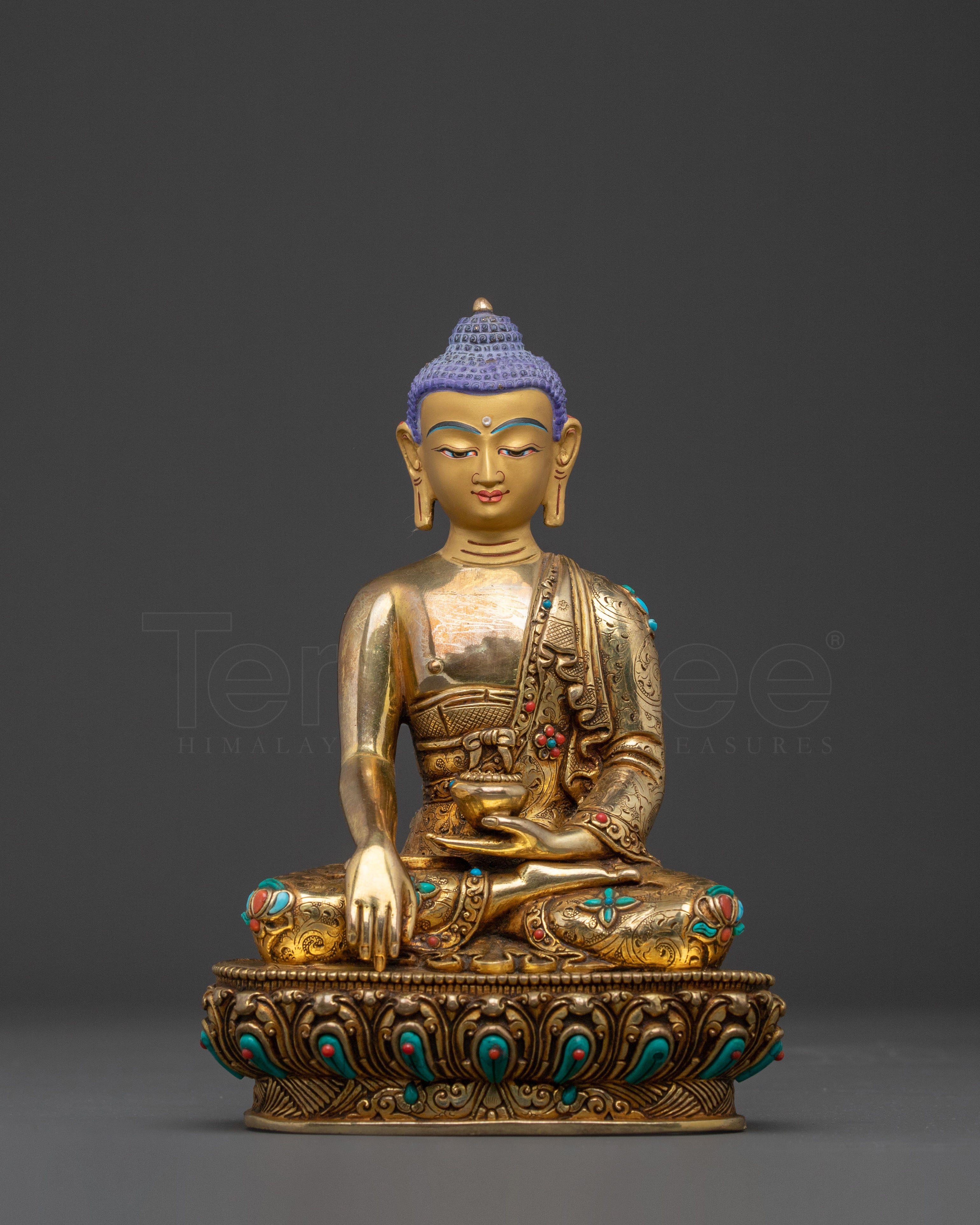24K Gold Gilded Copper Shakyamuni Buddha Statue: A Premium Masterpiece