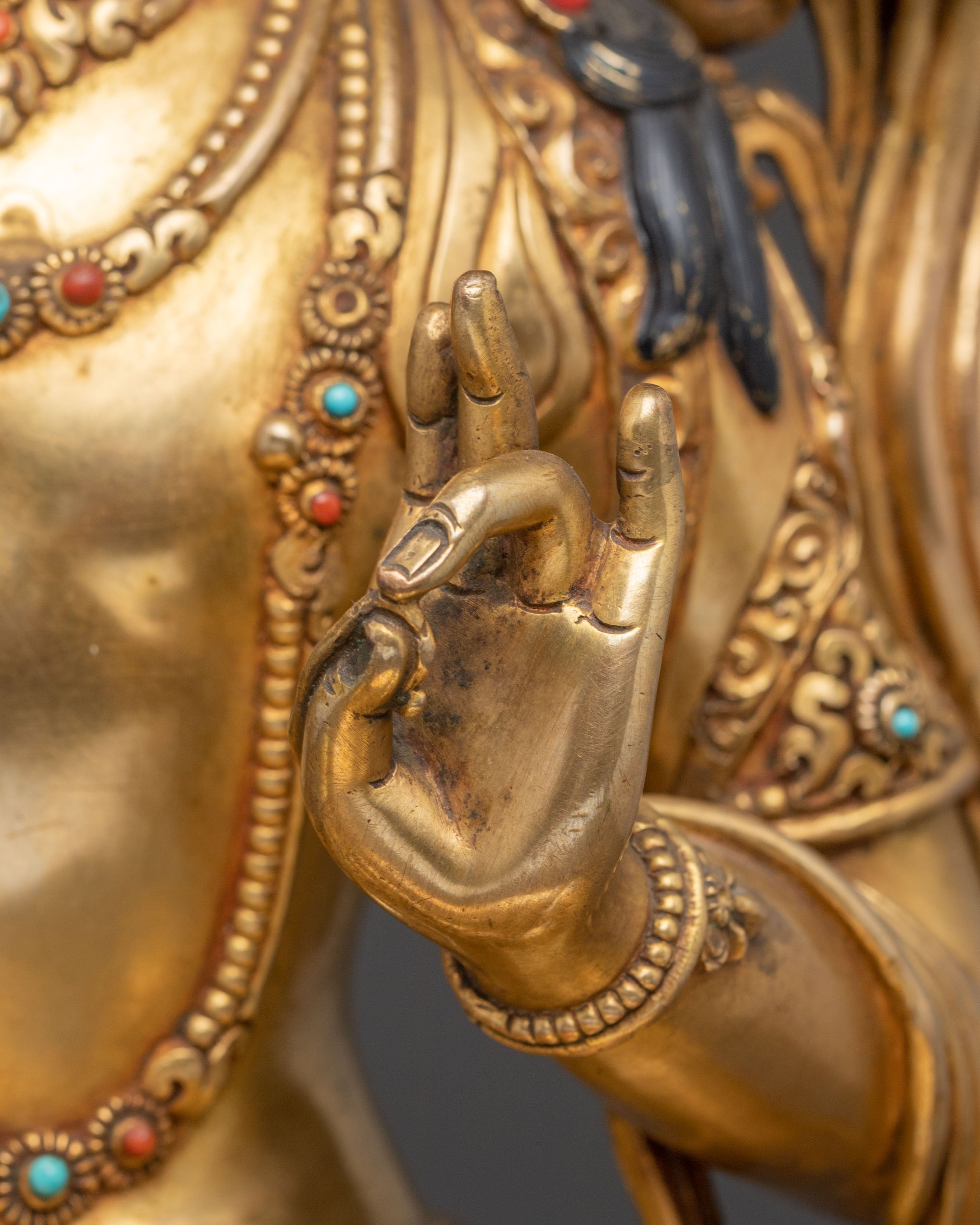 Handmade Manjushri Statue of Power and Wisdom | Spiritual Altar Decor