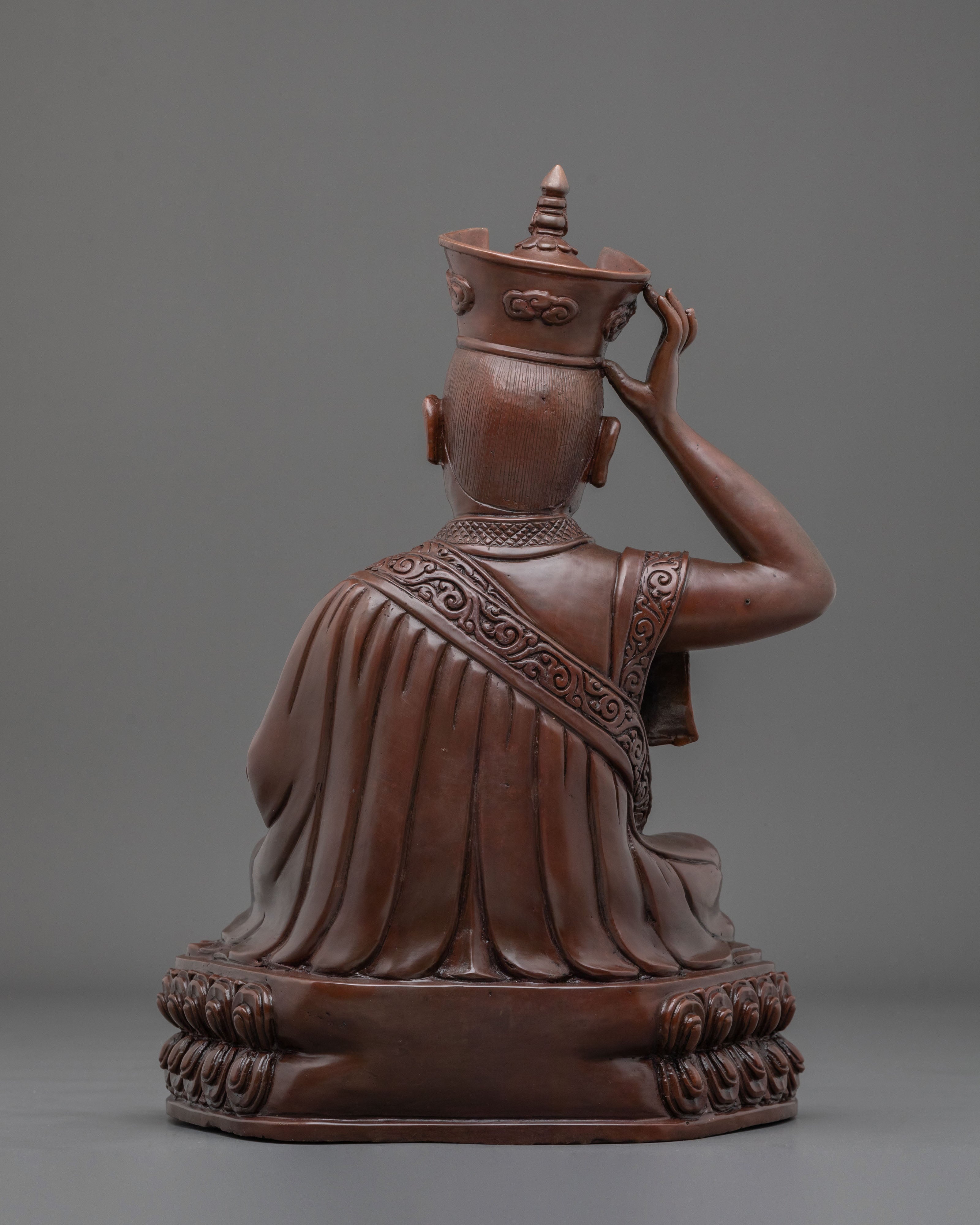Karmapa Oxidized Sculpture: Sacred Buddhist Decor