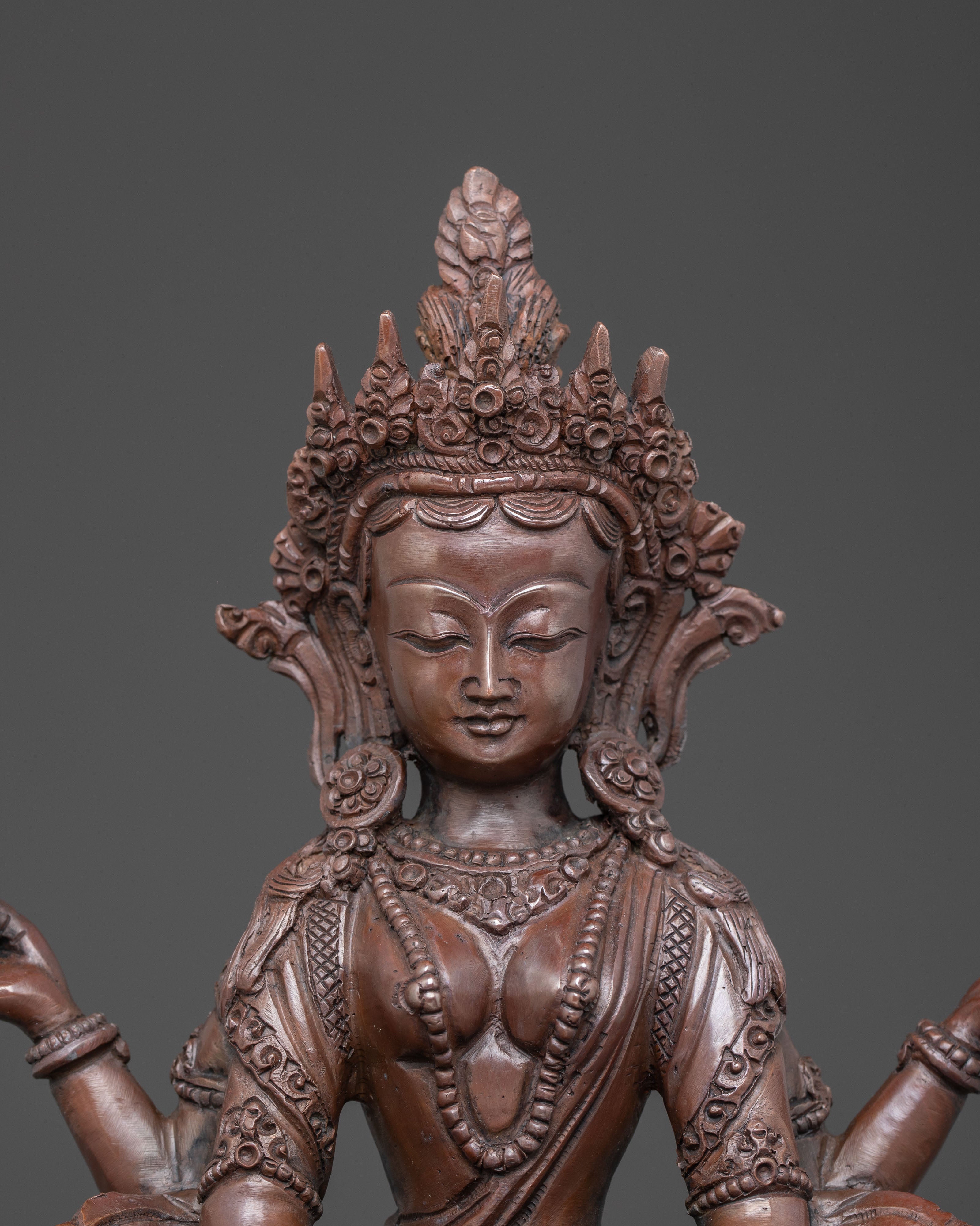 Handmade Prajnaparamita Oxidized Statue | Embodiment of Transcendental Wisdom
