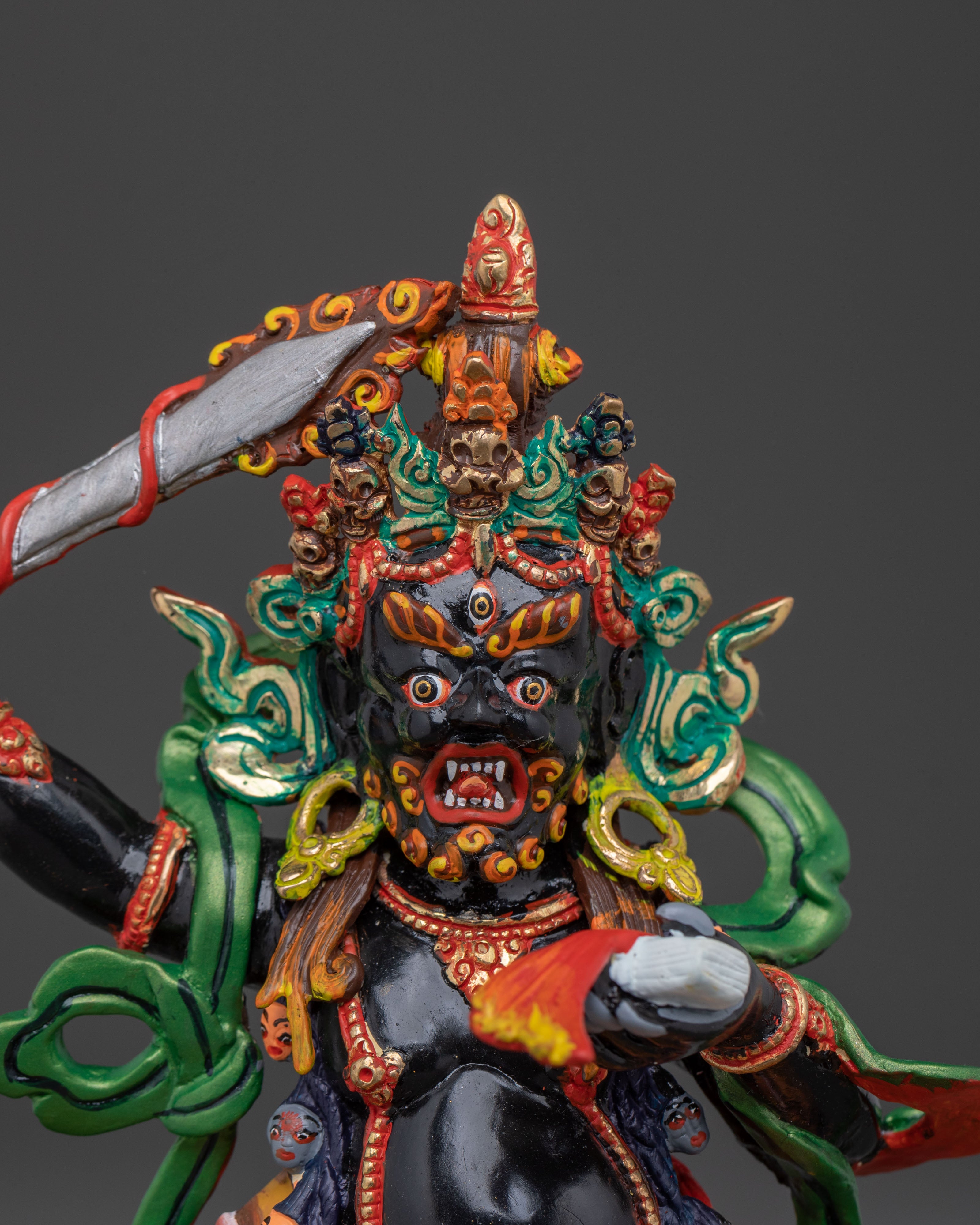 Black Manjushri Divine Figurine | Deity of Wisdom & Protection