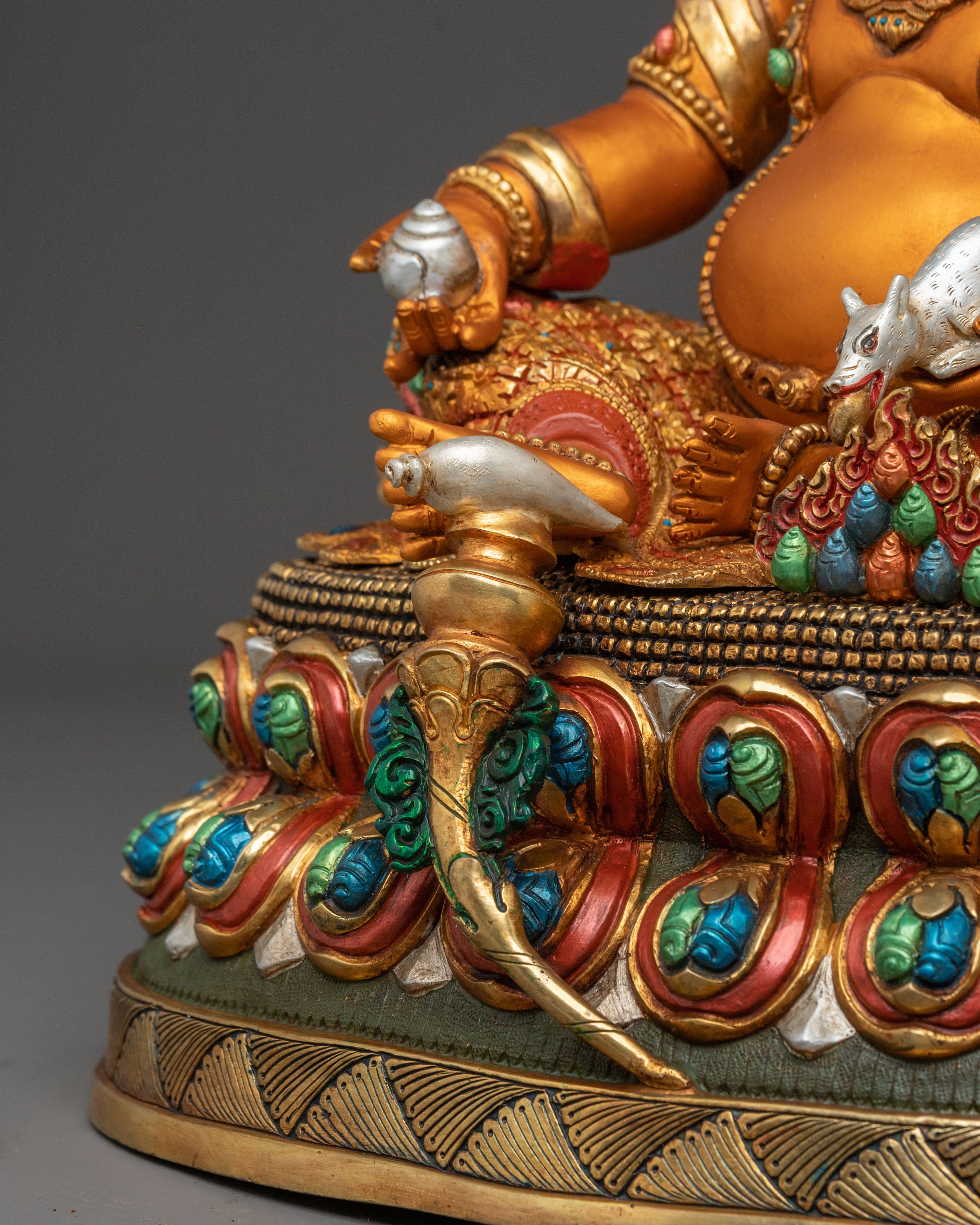 Yellow Dzambhala Sacred Statue | Himalayan Prosperity Art