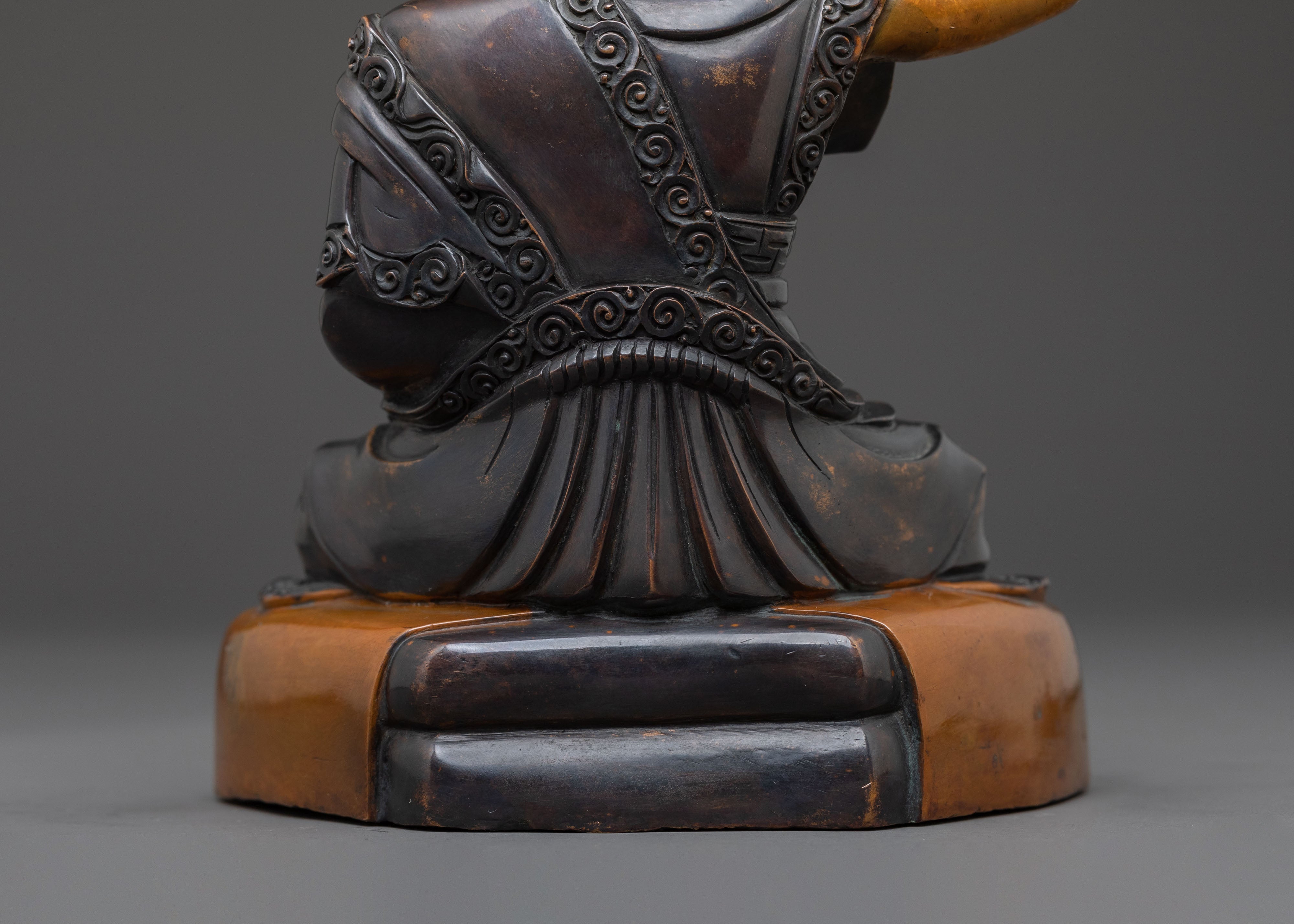 Karmapa Oxidized Copper Statue | Spiritual Leader