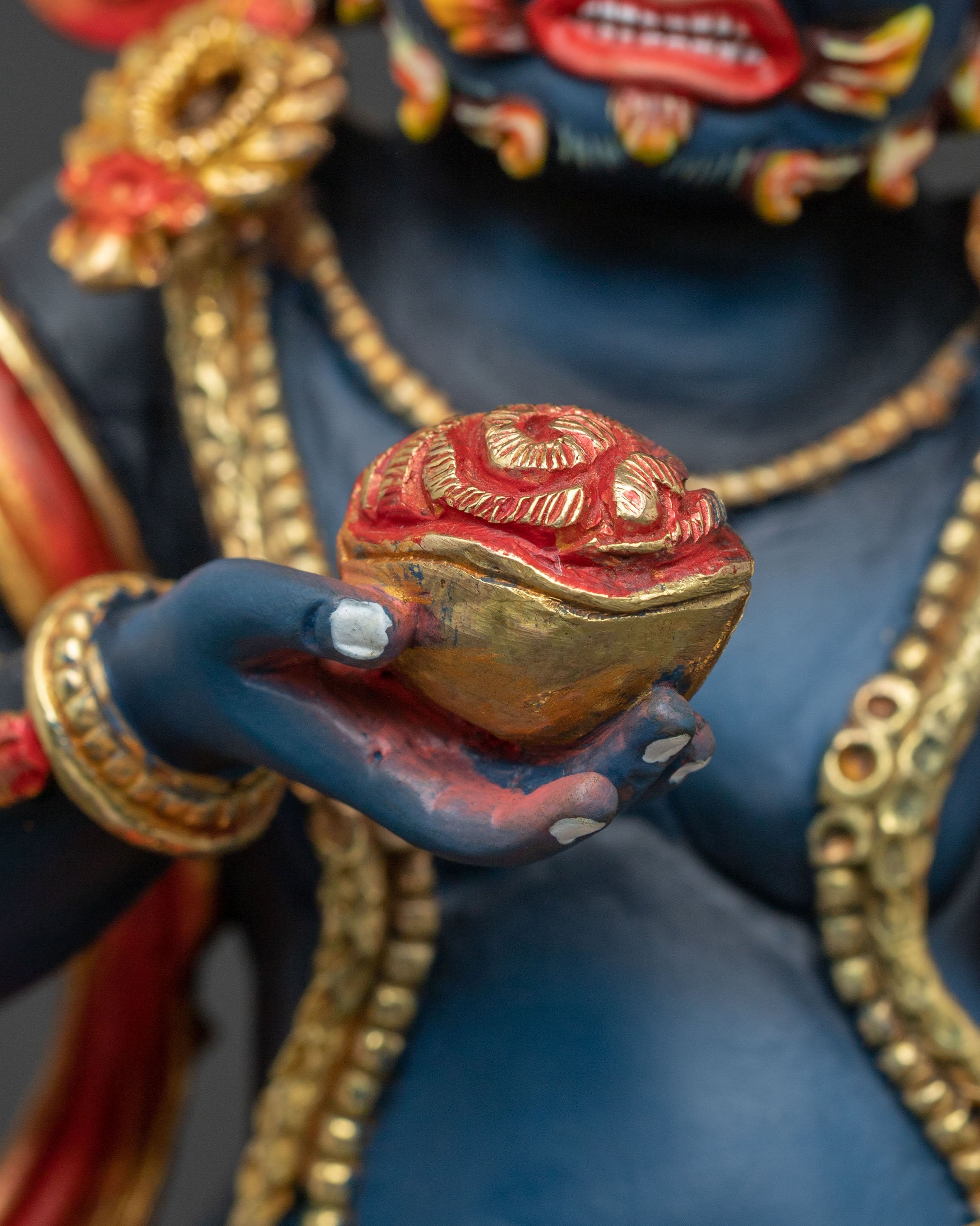 Handcrafted Black Dzambhala Statue | Wealth Deity