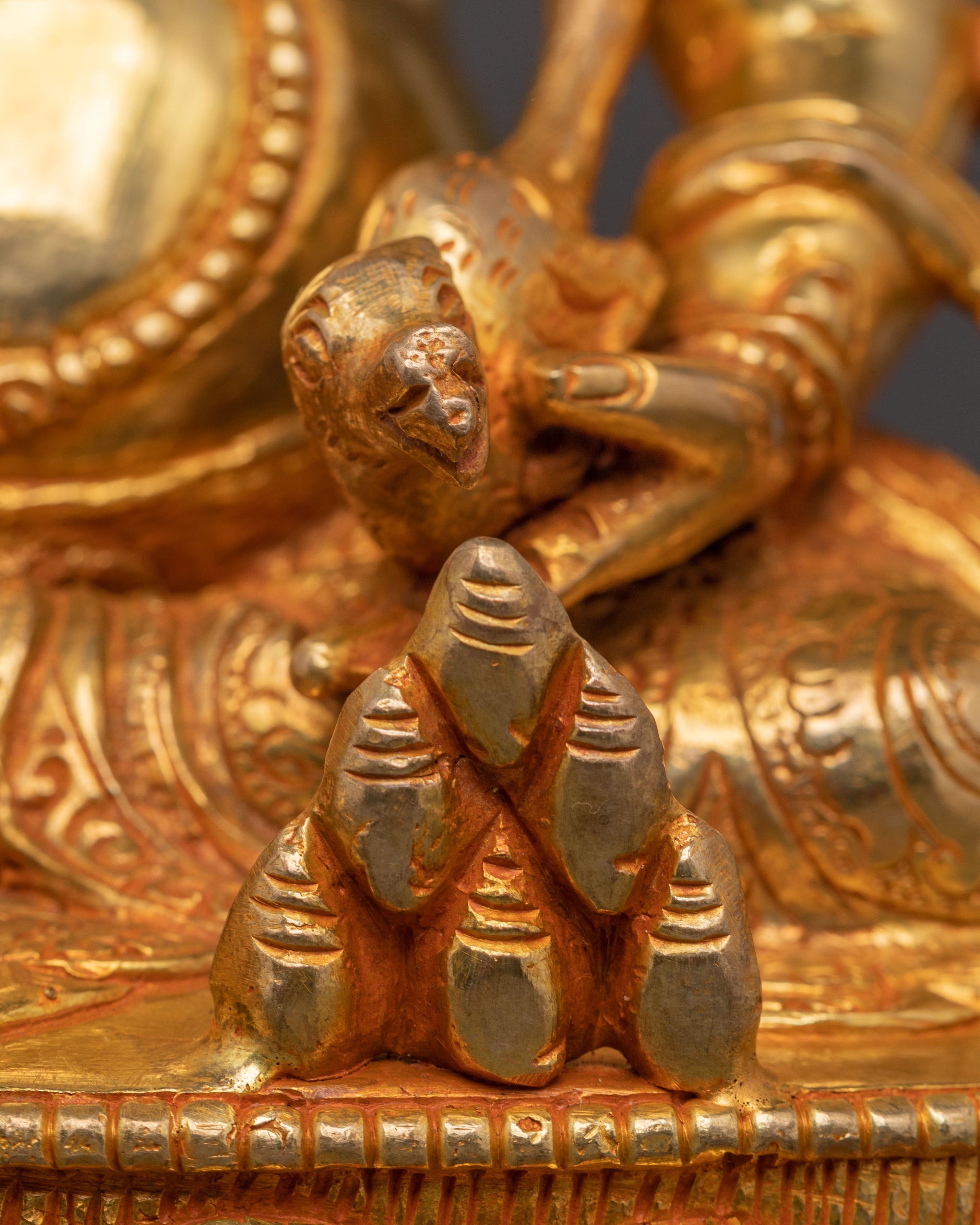 Handcrafted Dzambhala Spiritual Statue – 24K Gold Gilded Art