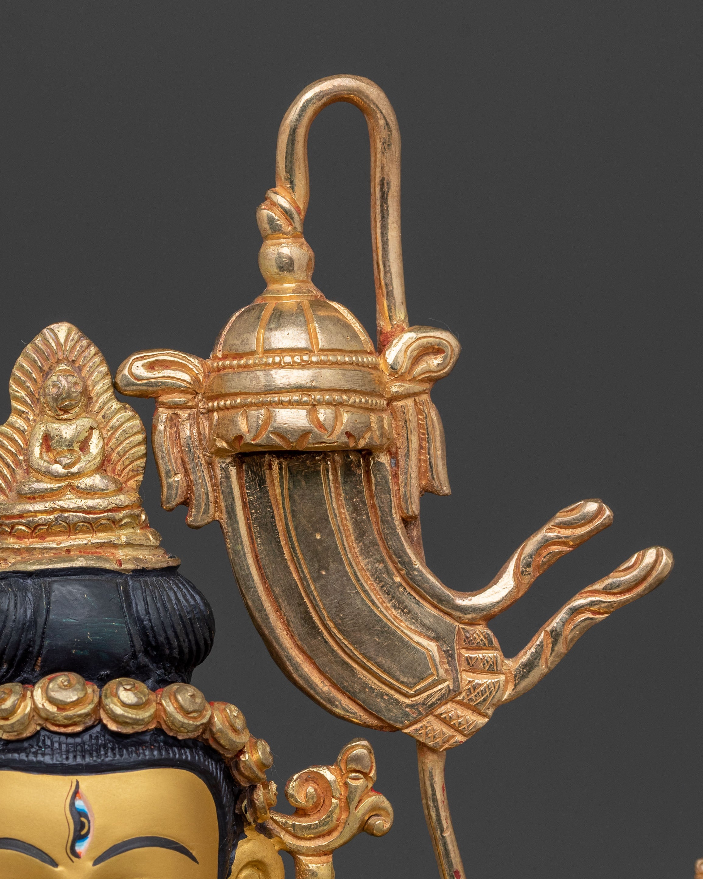 Chundi Spiritual Figure: 24K Gold Gilded Serenity